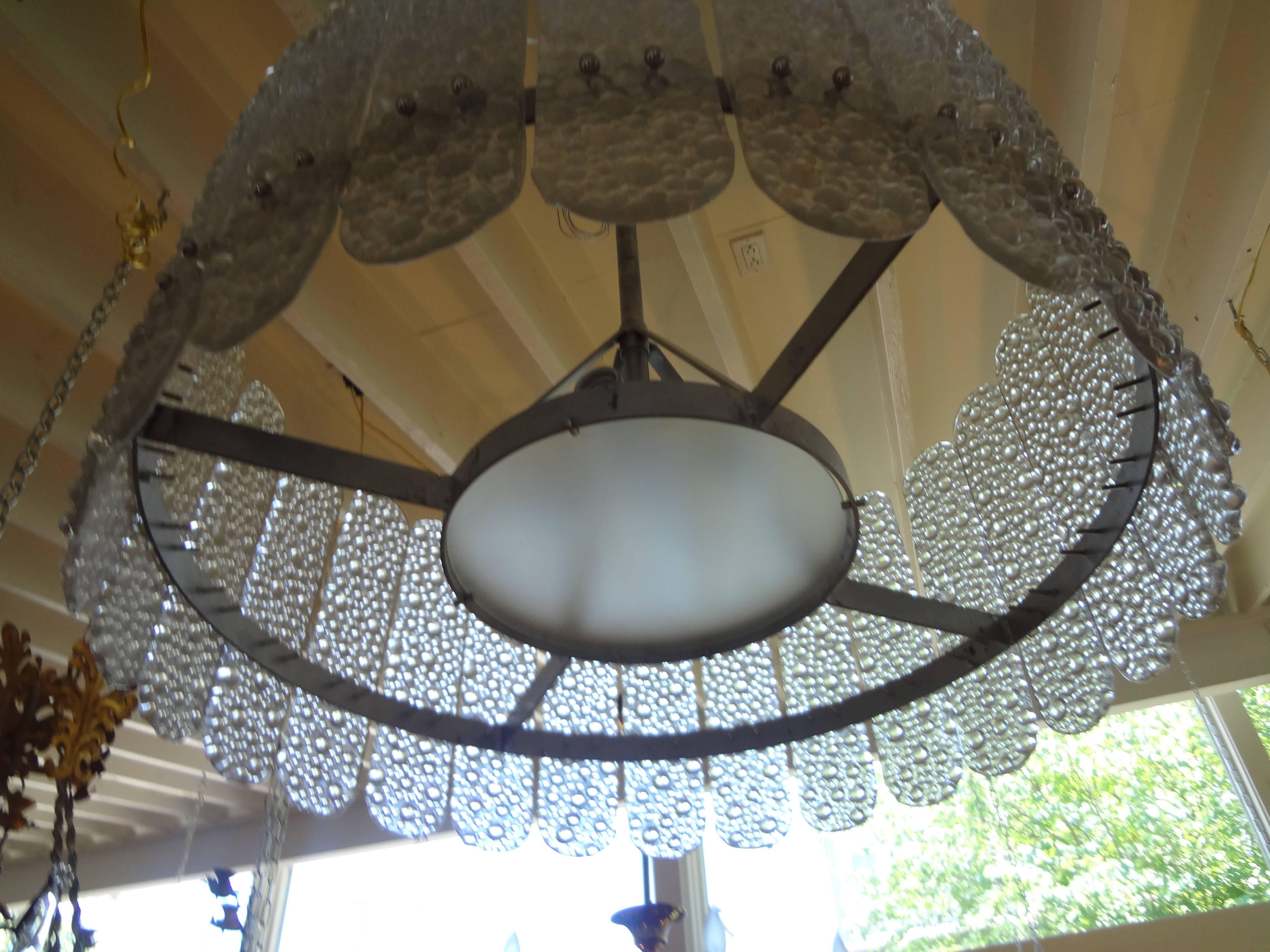 Italian Murano Glass Chandelier by Barovier, 1960s In Good Condition In Houston, TX