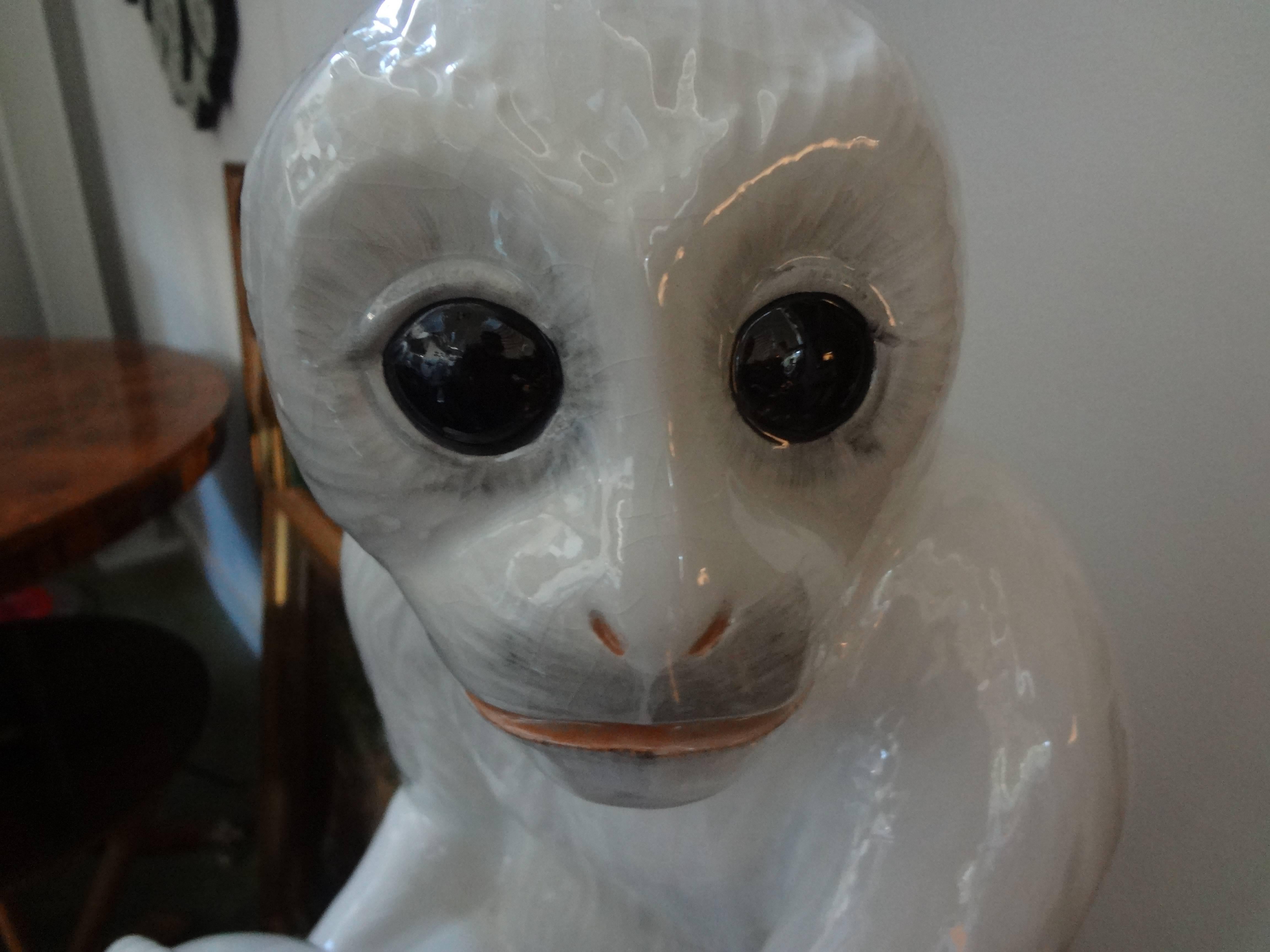 italian ceramic monkey