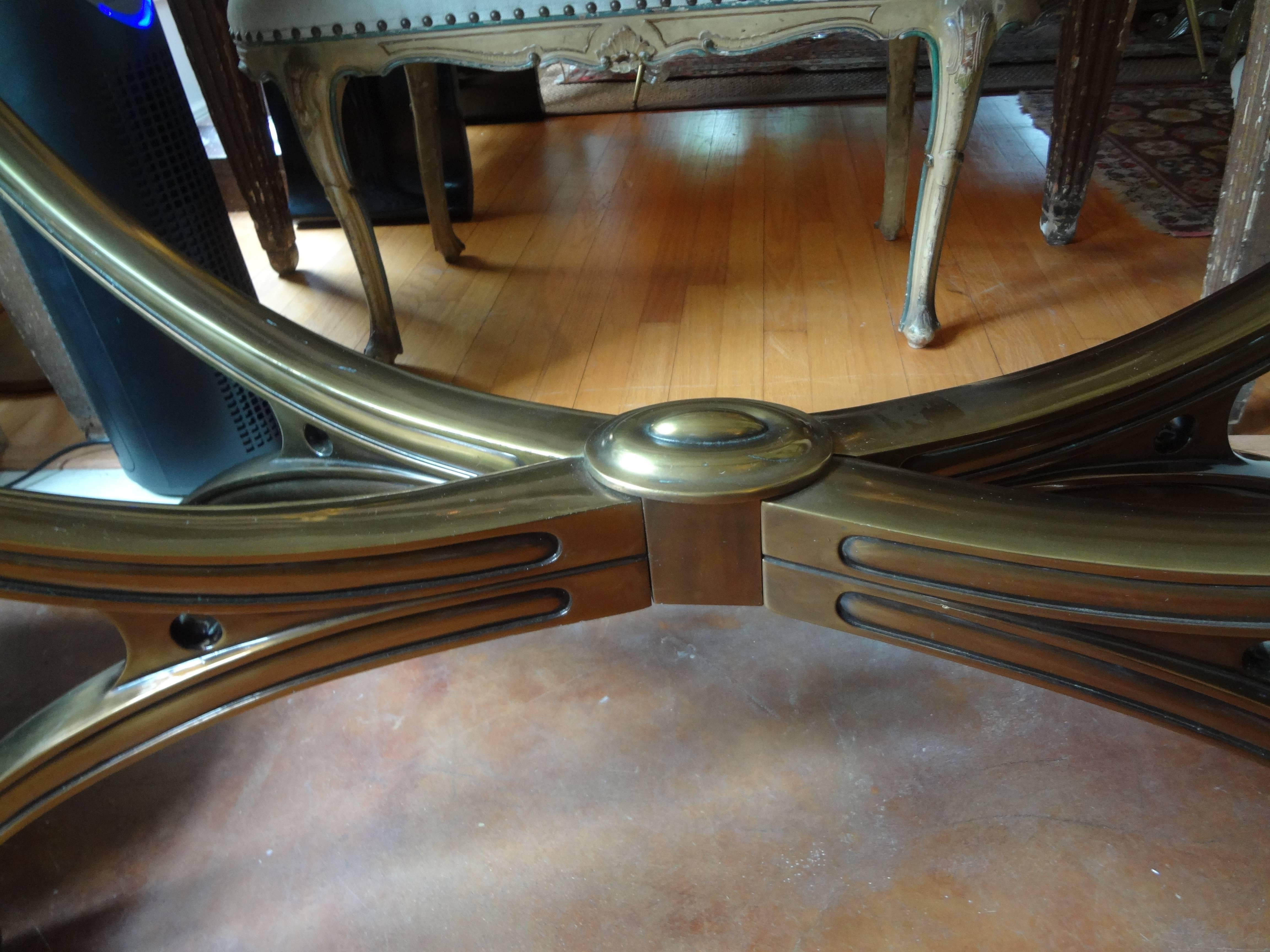 Mid-Century Modern Italian Brass Console Table in the Manner of Romeo Rega