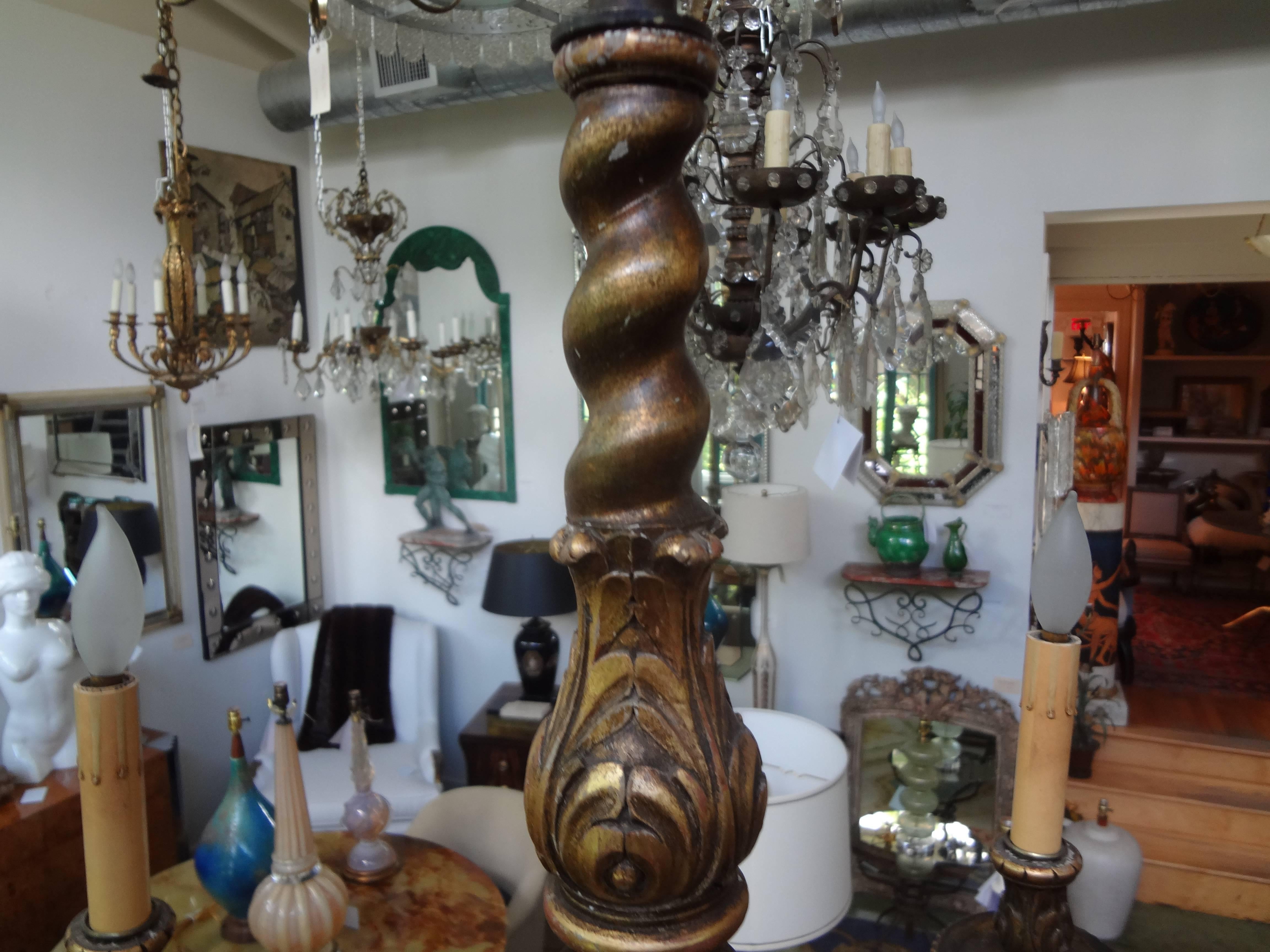 Italian Giltwood Chandelier 1