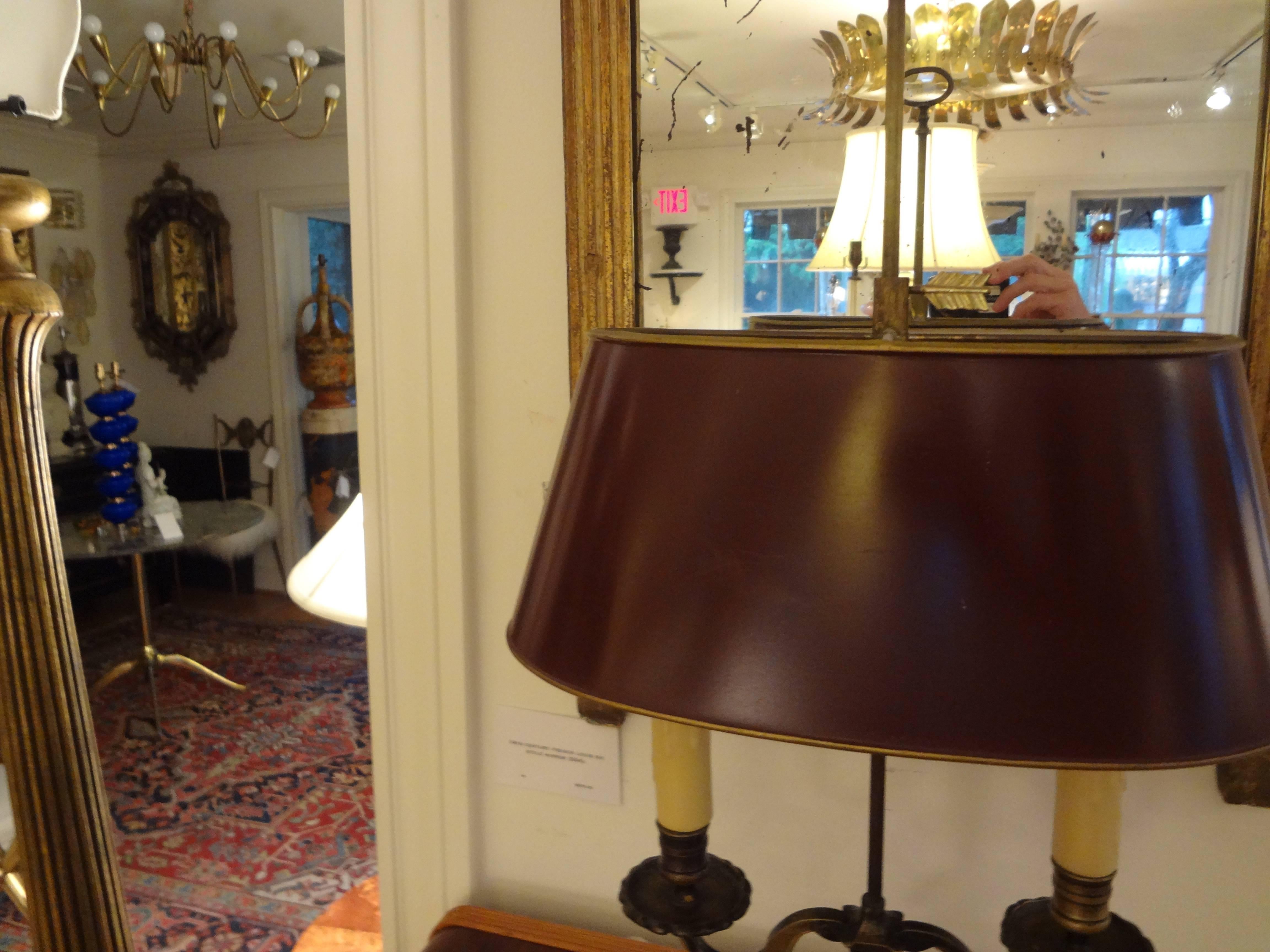 19th Century French Bronze Bouillotte Lamp In Good Condition In Houston, TX