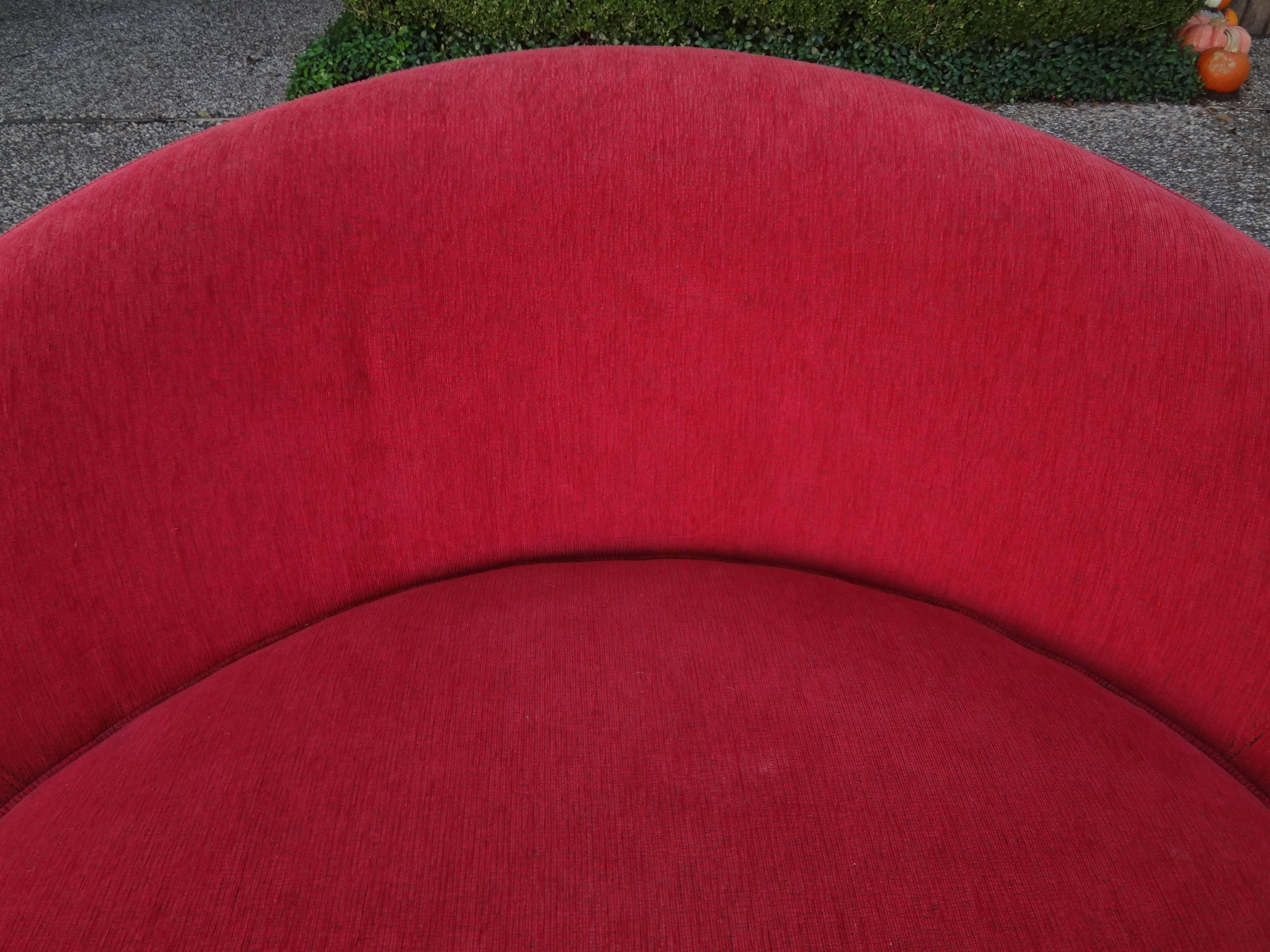 American Large Milo Baughman Mid Century Modern Round Chaise or Satellite Chair