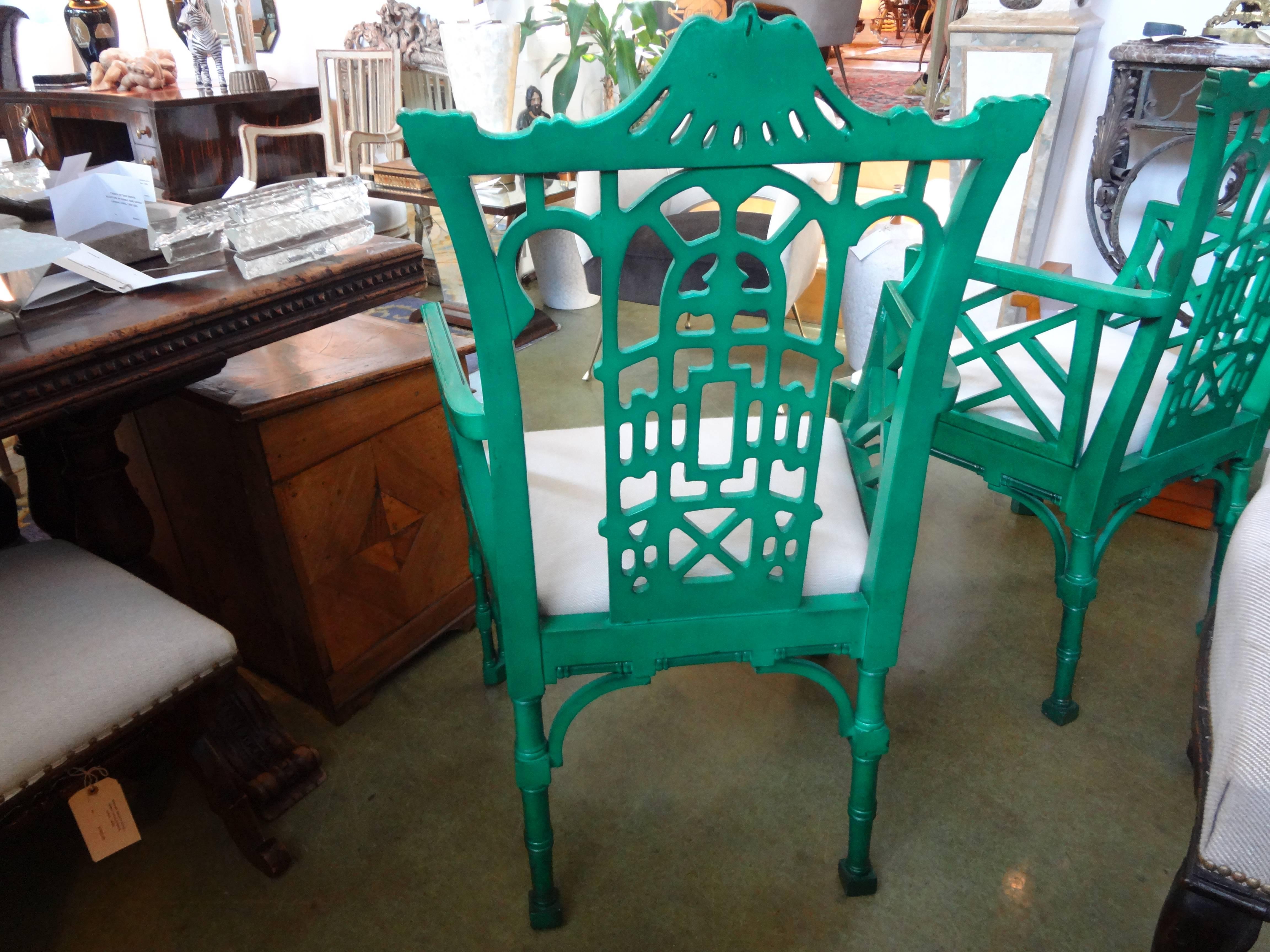 Pair of Chinese Chippendale Style Chairs 2
