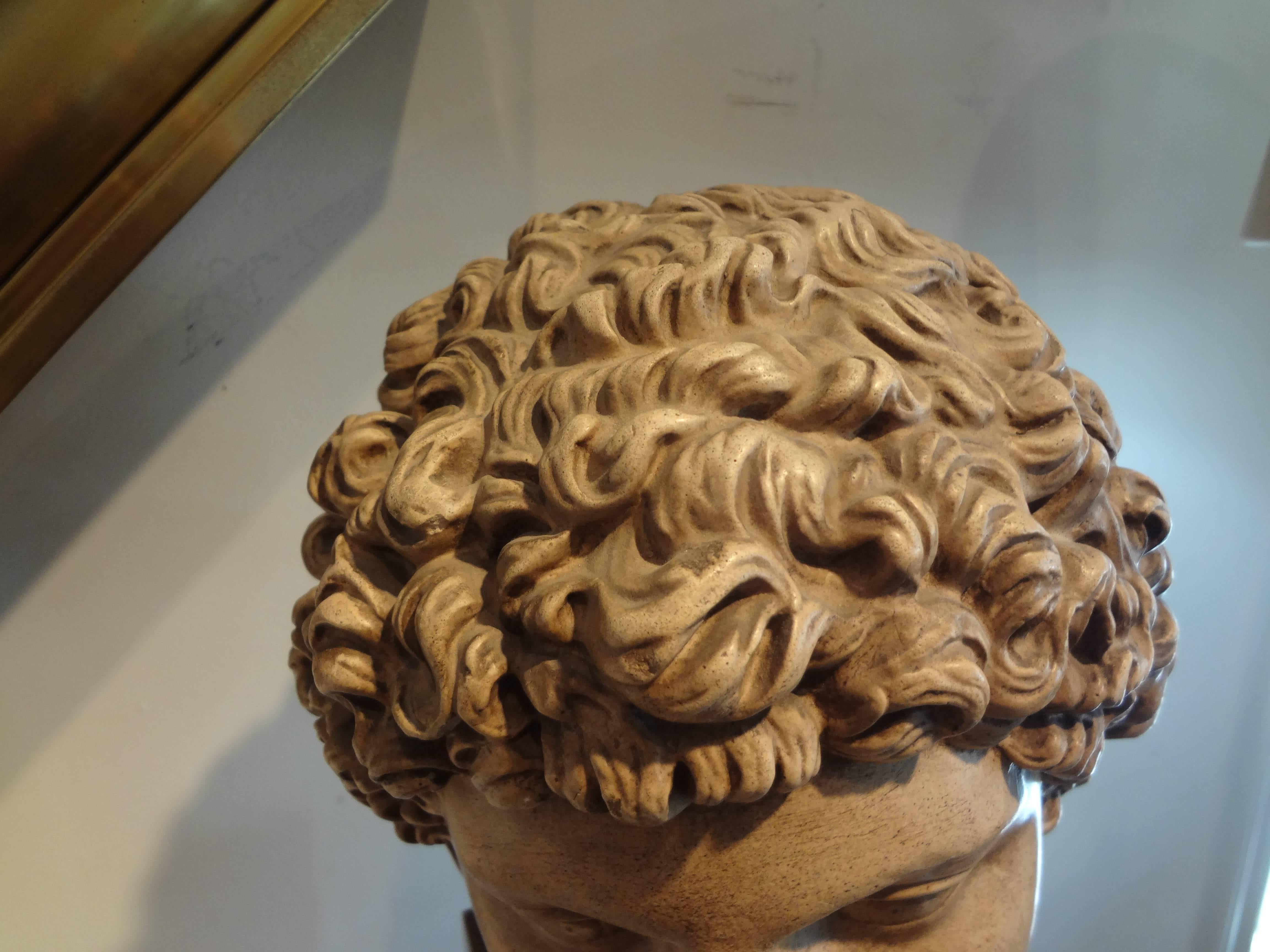Classical Roman Italian Terra Cotta Classical Bust