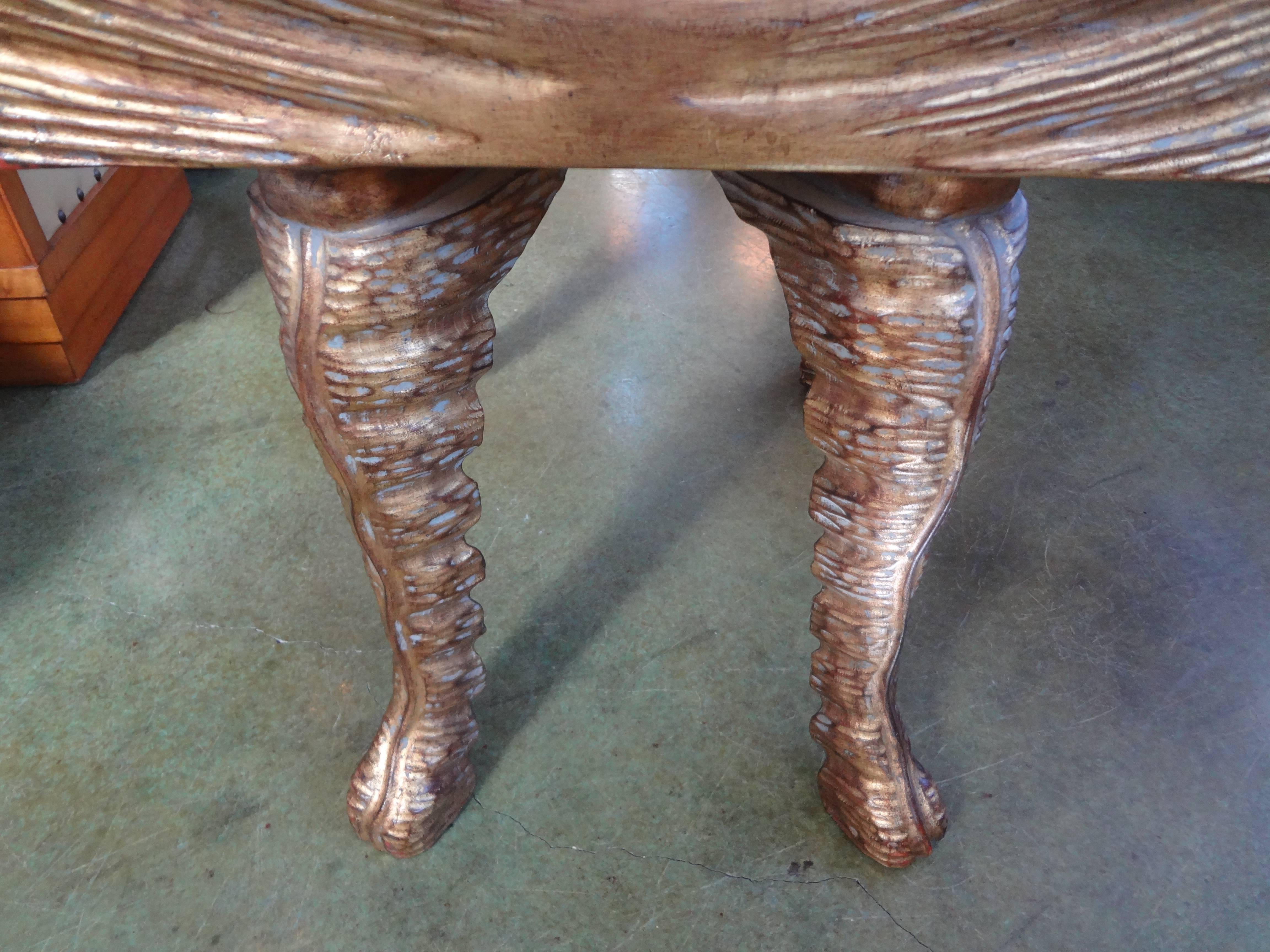 Gilt Wood Grotto Chair In Excellent Condition In Houston, TX