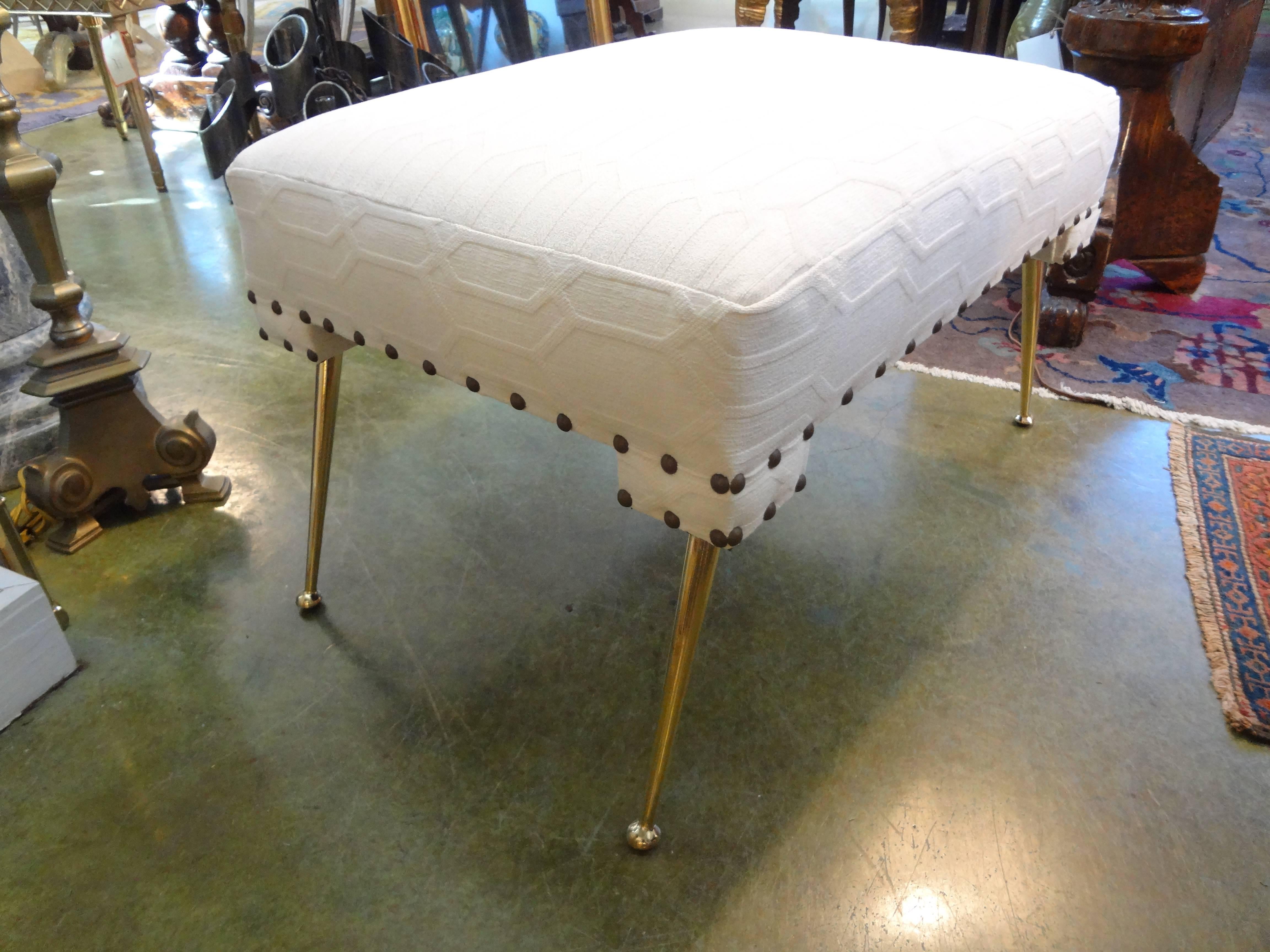 Pair of Italian Gio Ponti Inspired Benches Or Ottomans In Excellent Condition In Houston, TX