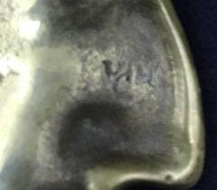 Rare Pair of 1940s American Bronze Moon Face Dishes