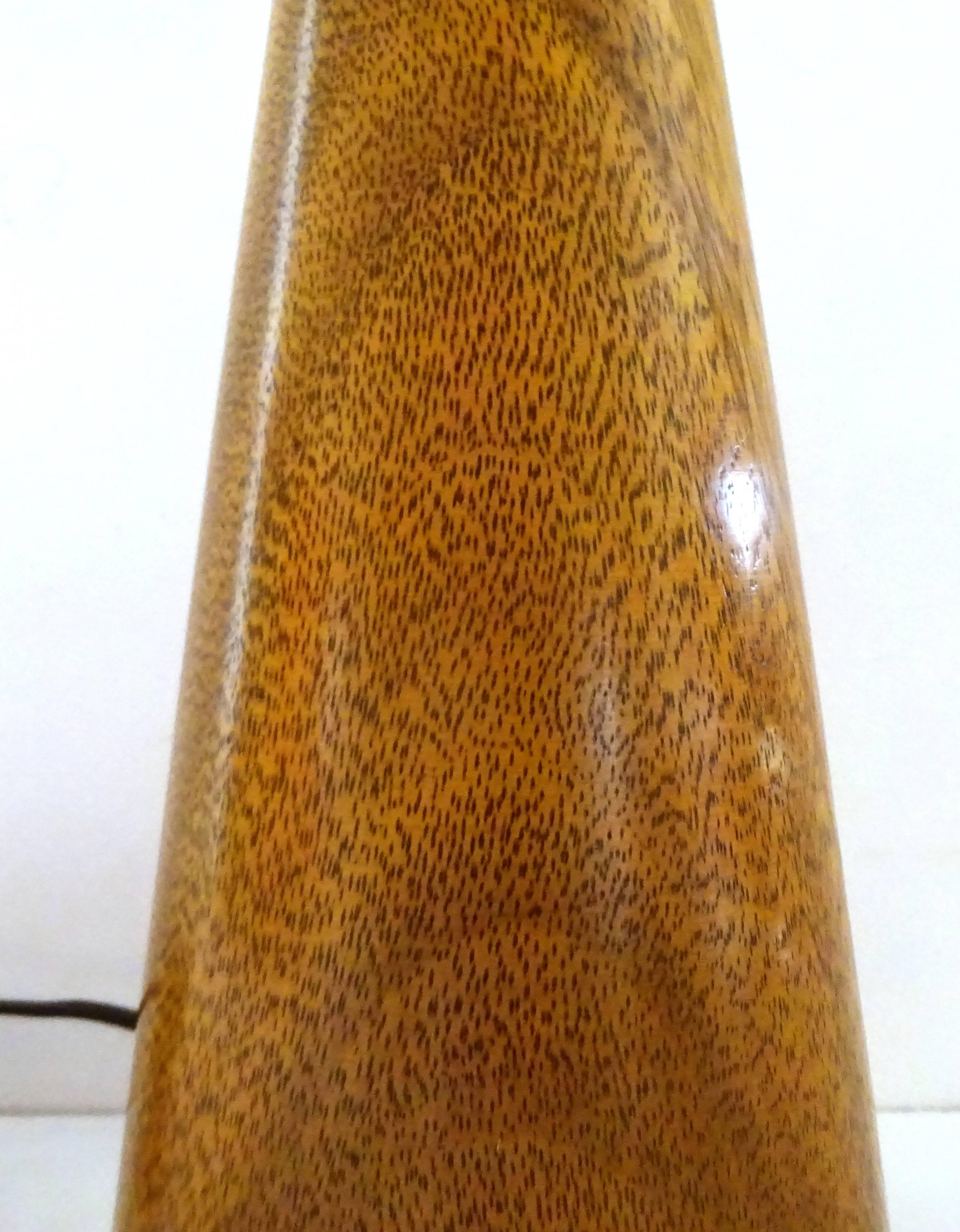 Mid-20th Century Sculptural 1960s Bob Stocksdale Studio Exotic Wood Table Lamp For Sale
