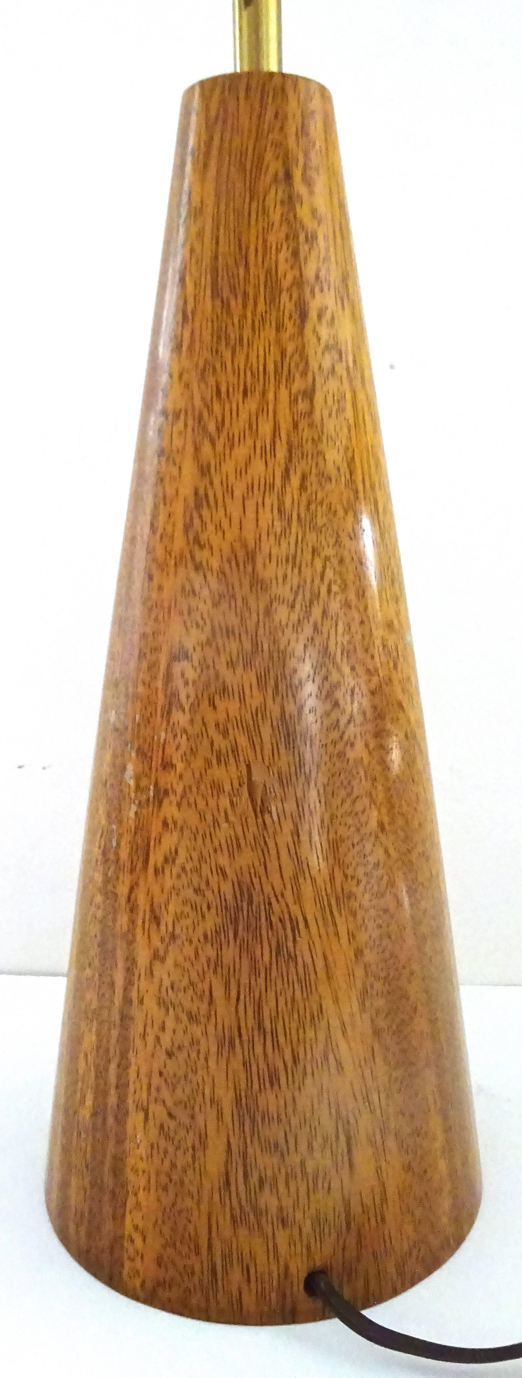 Sculptural 1960s Bob Stocksdale Studio Exotic Wood Table Lamp For Sale 1