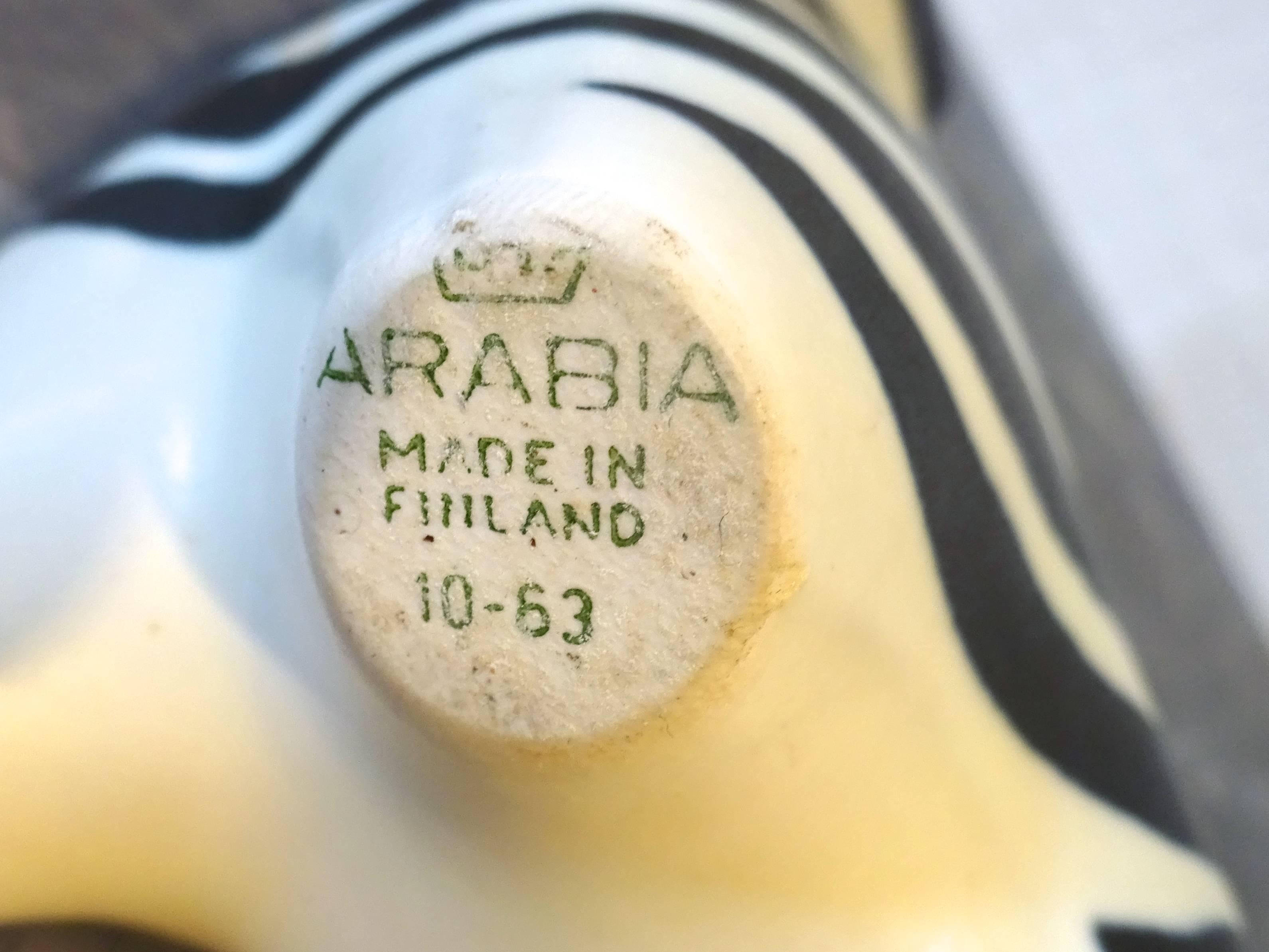 Modernist Pair of 1960s Arabia Art Pottery Animal Sculptures 4