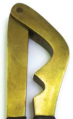 Rare 1950s Carl Auböck Leather and Brass Nutcracker