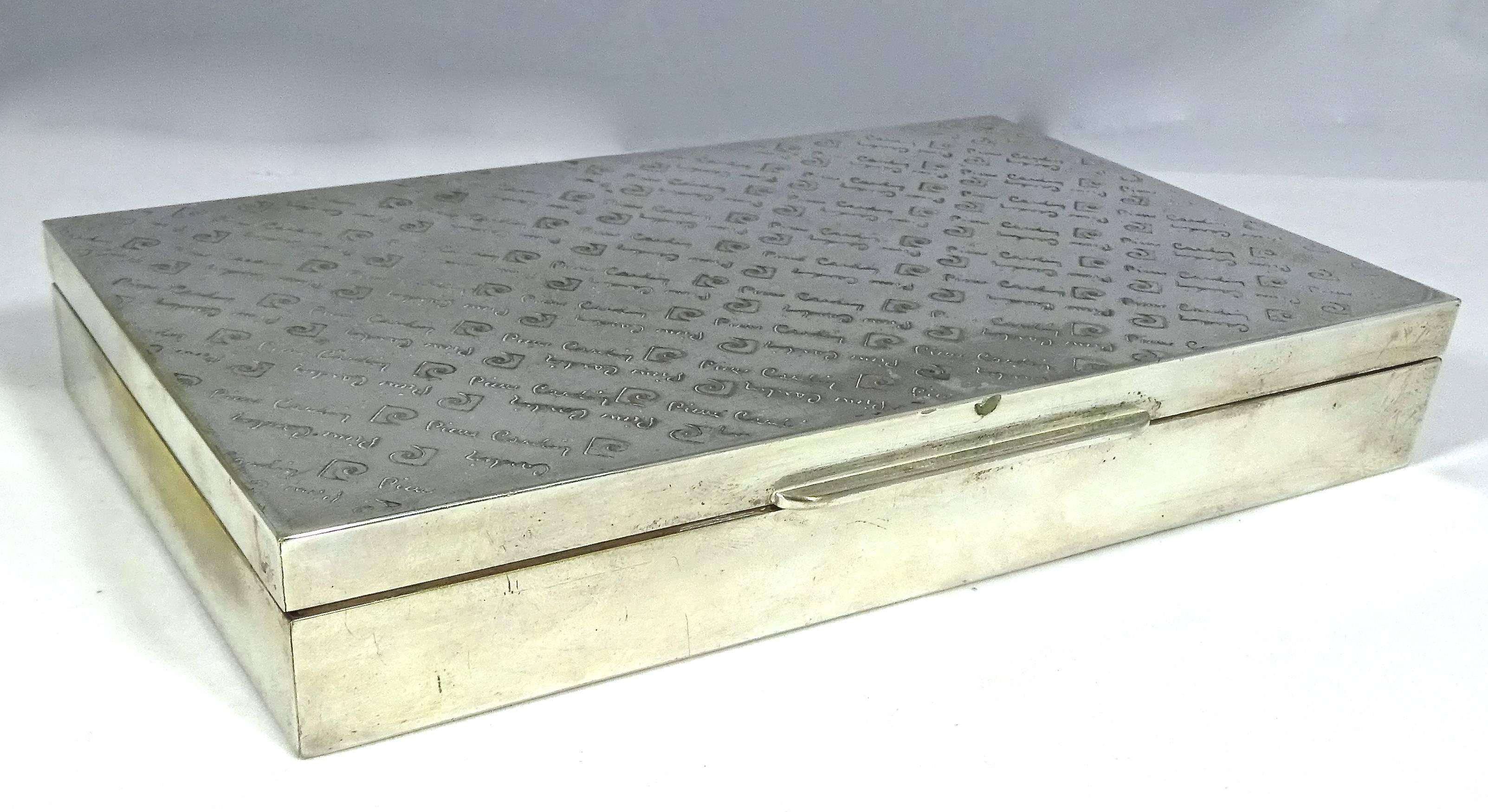 Rare 1970s French Pierre Cardin Silverplated Box In Excellent Condition In Washington, DC