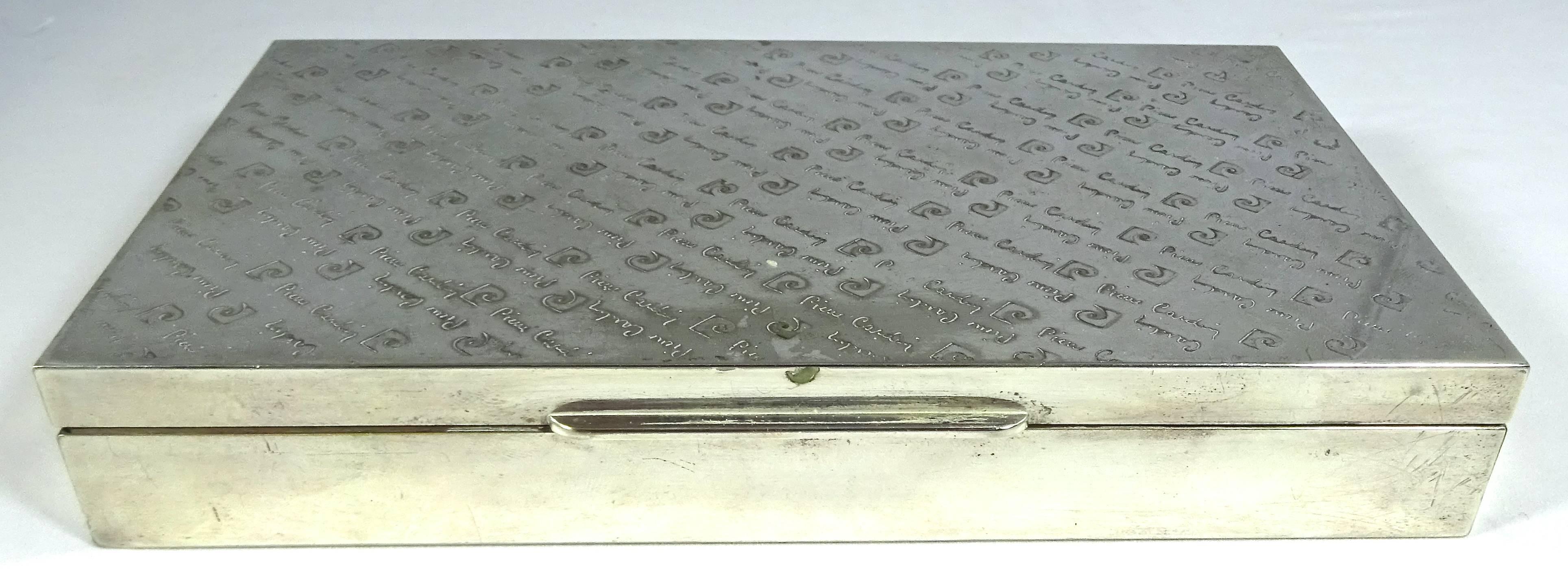 Rare 1970s Pierre Cardin silverplated box.