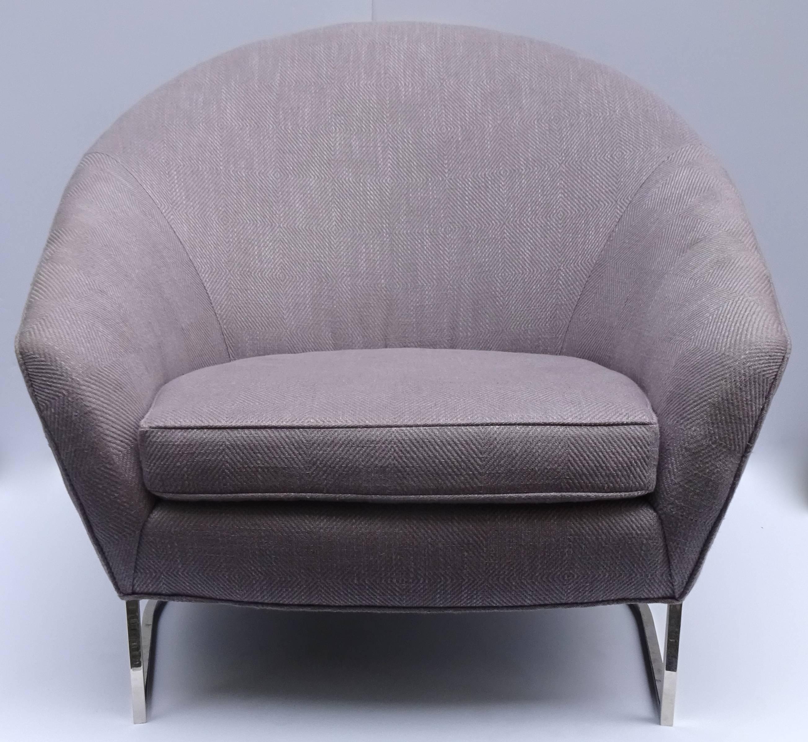 Large Sculptural 1970s Milo Baughman Lounge Chair For Sale 1