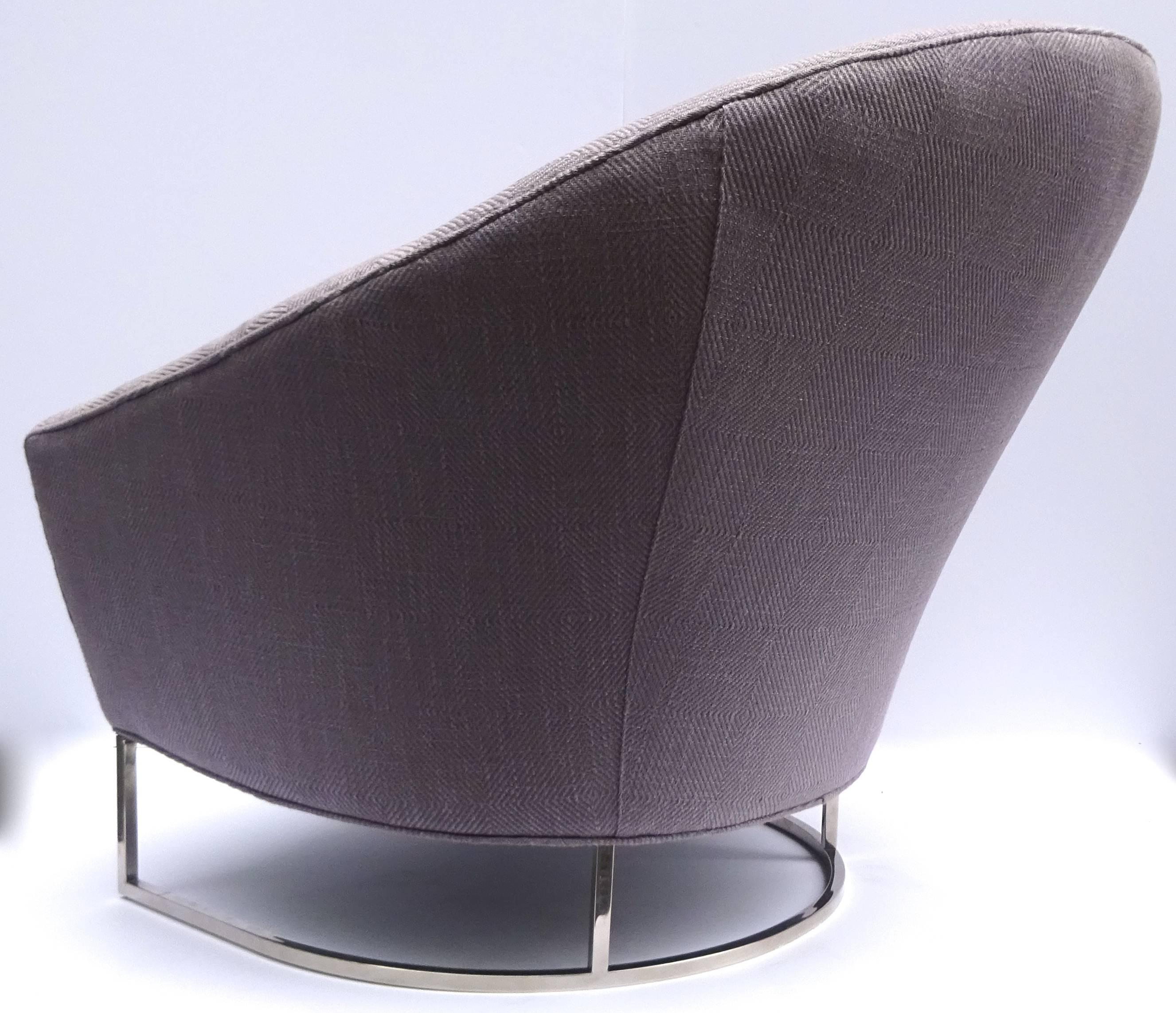 Large Sculptural 1970s Milo Baughman Lounge Chair In Excellent Condition For Sale In Washington, DC