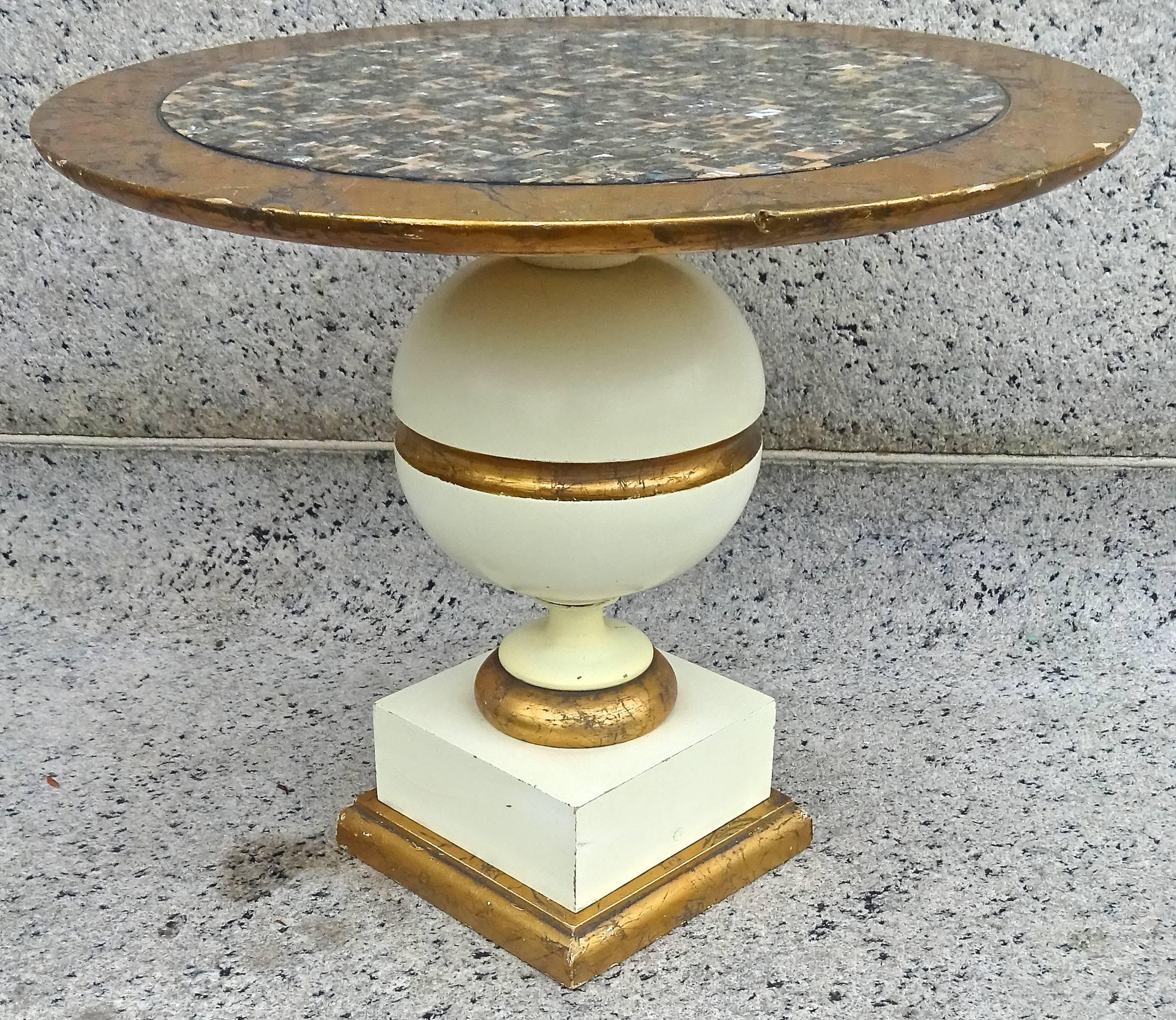 Fabulous 1950s Lacquered Cocktail Table with Abalone Top after Billy Haines For Sale 1