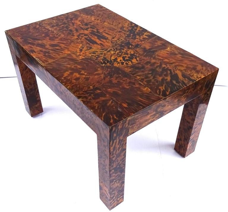 Fabulous 1970s Tortoise Shell Cocktail Table after Karl ...