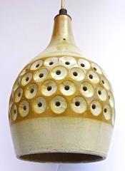 Rare 1950s Design Technics Art Pottery Pendant Light