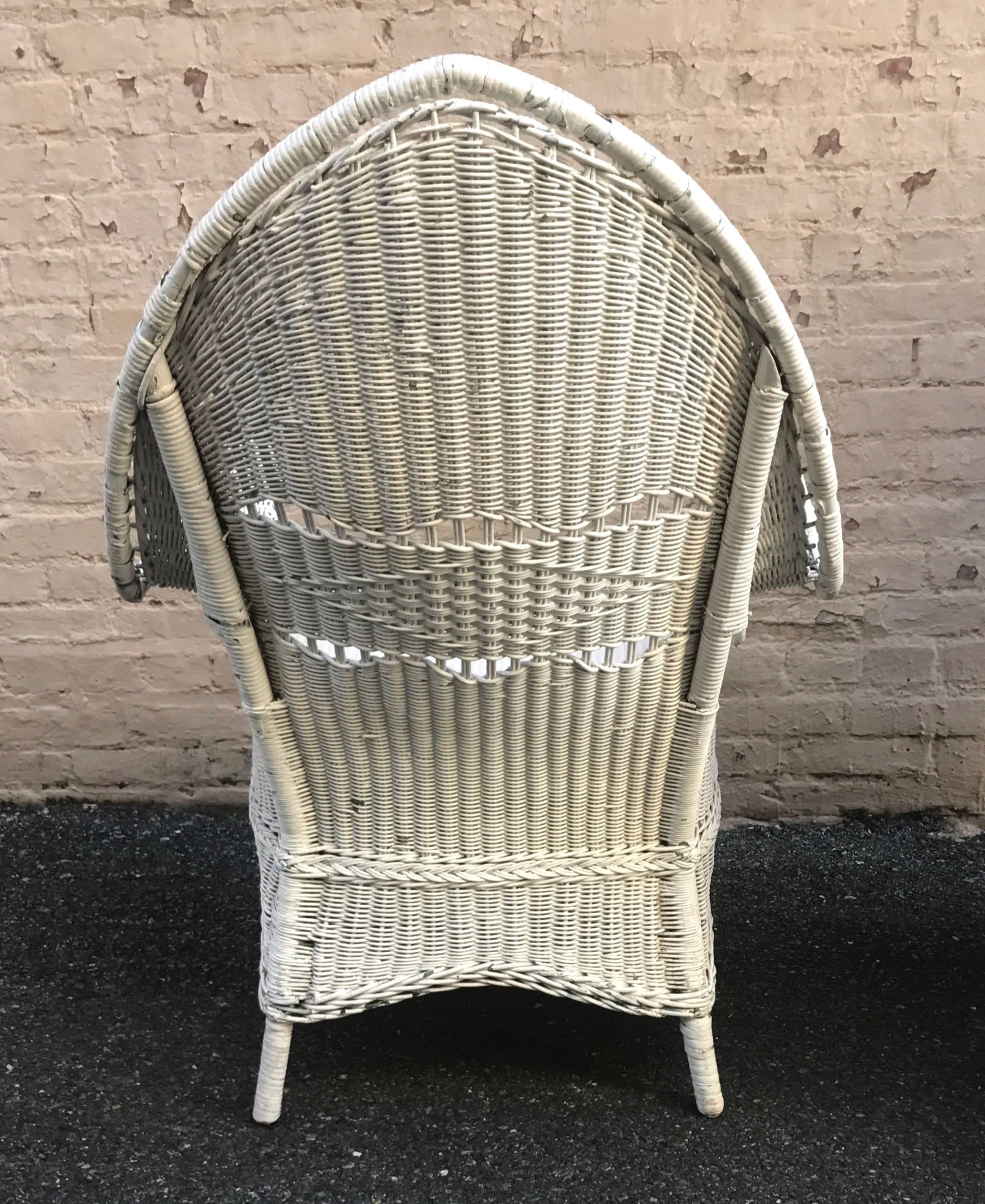 Iconic Pair of 1920s Wicker Armchairs, Property of the Beales of Grey Gardens For Sale 2