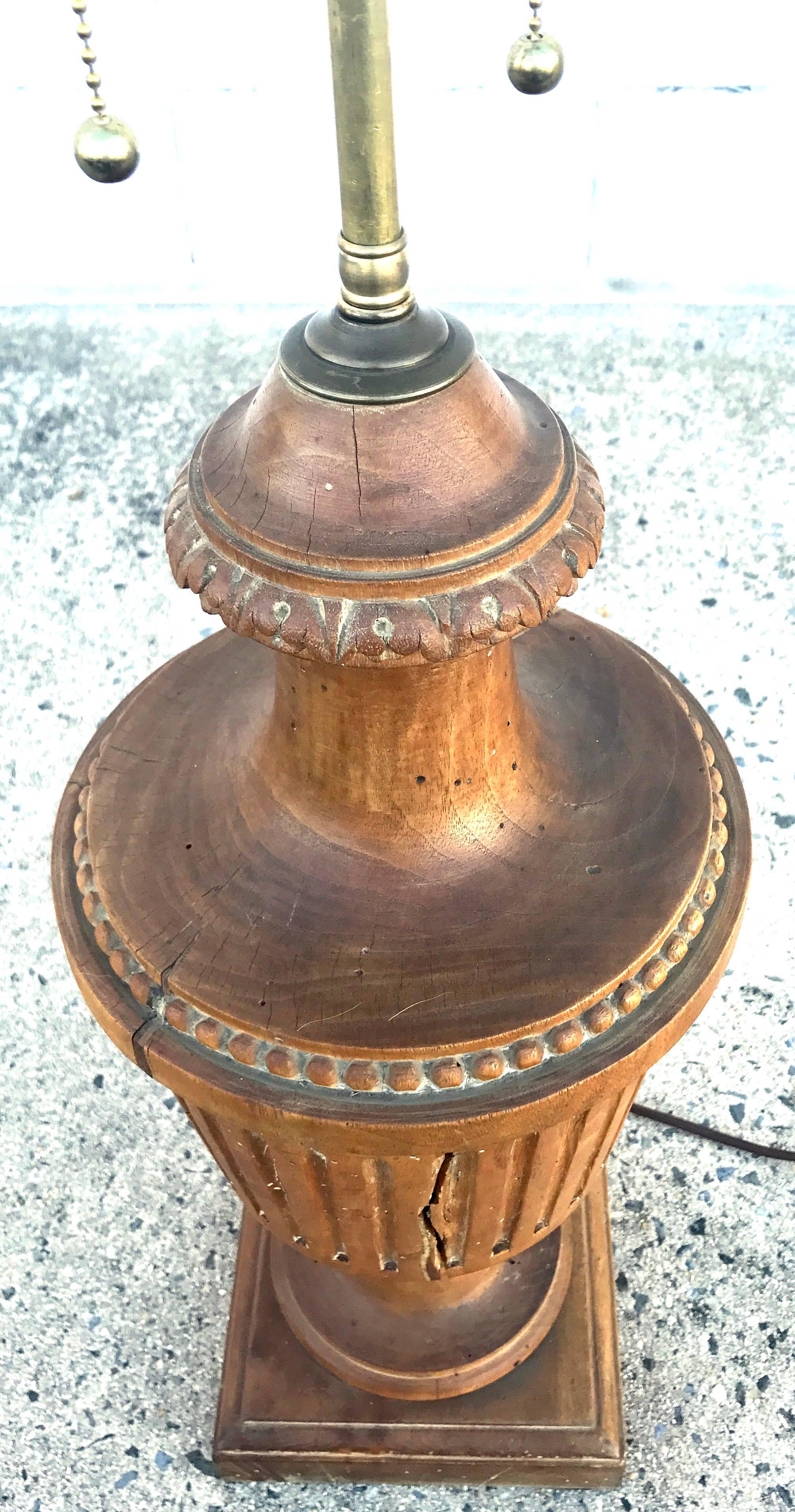 Fabulous Large 18th Century Italian Carved Architectural Urn Lamp For Sale 2