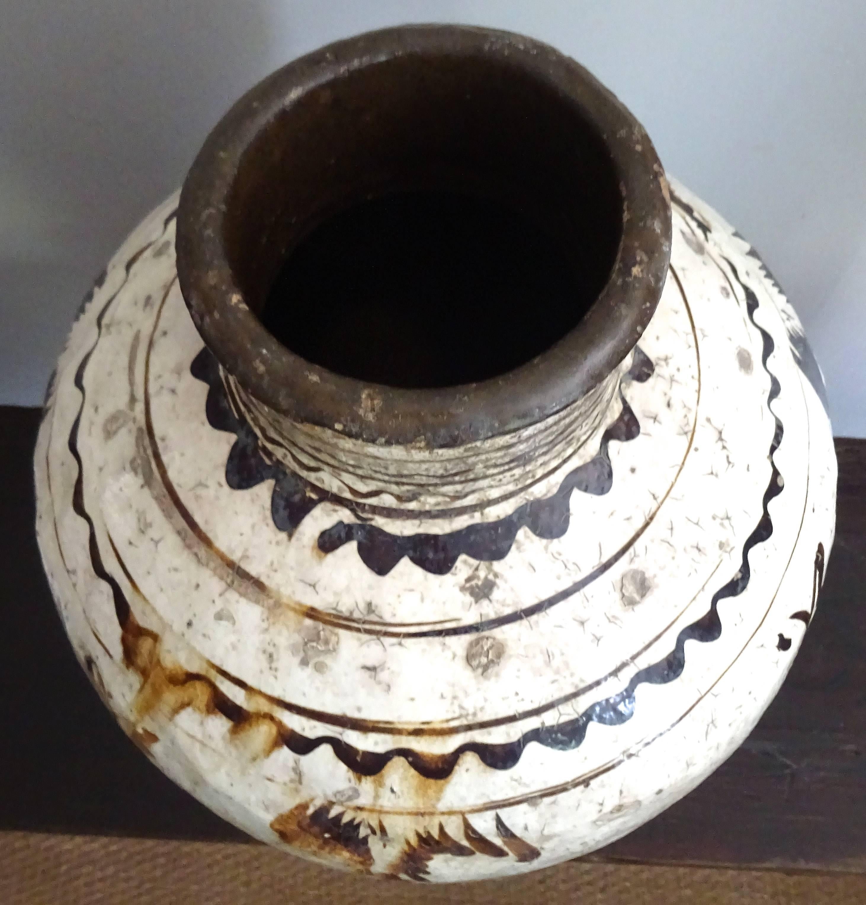 Rustic Large 17th Century Ceramic Urn