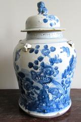 Pair of Chinese Blue and White Porcelain Ginger Jars