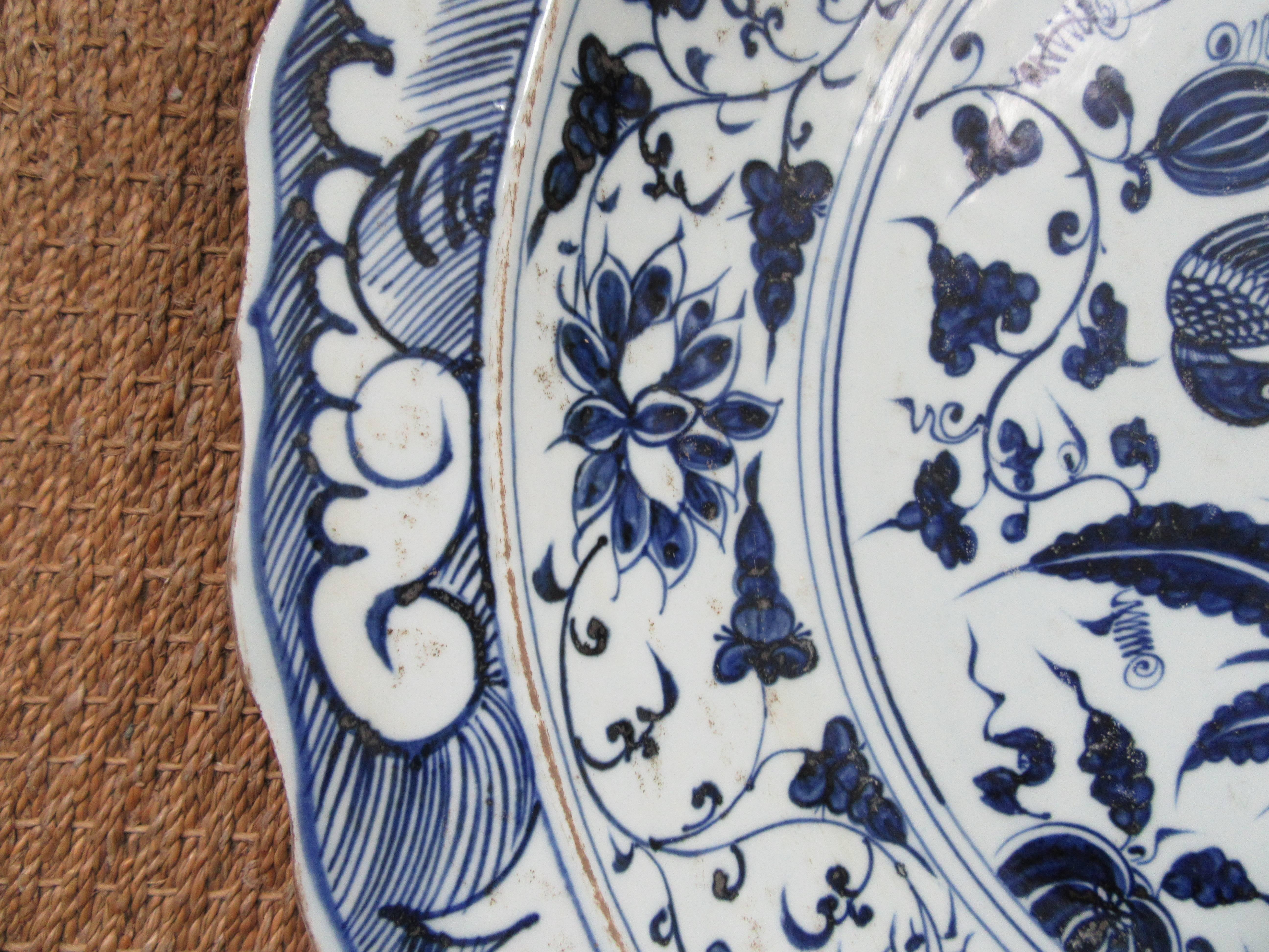 Chinese Export Monumental Chinese Blue and White Porcelain Charger