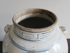 Large Pair of Chinese Blue and White Porcelain Ginger Jars