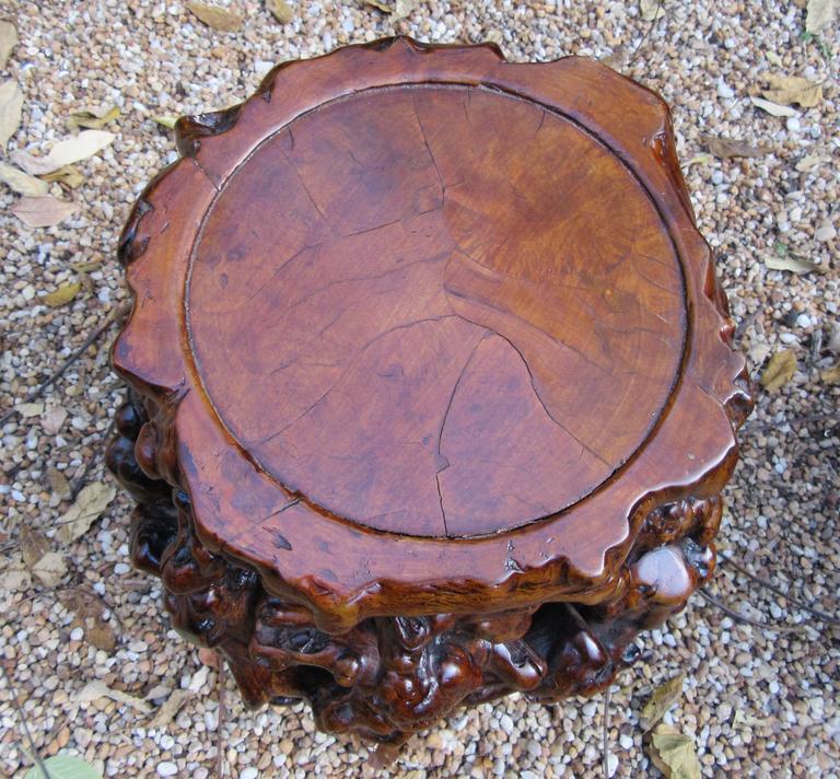 Rare Pair of Chinese Root Stools or Tables, Early 20th Century at 1stDibs