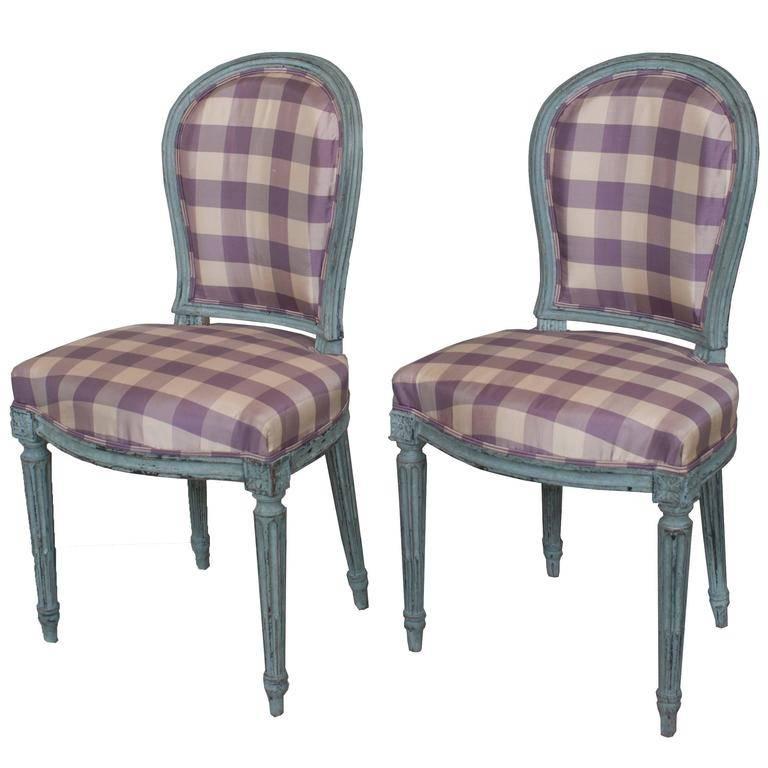 Pair of Painted Louis XVI Chairs
