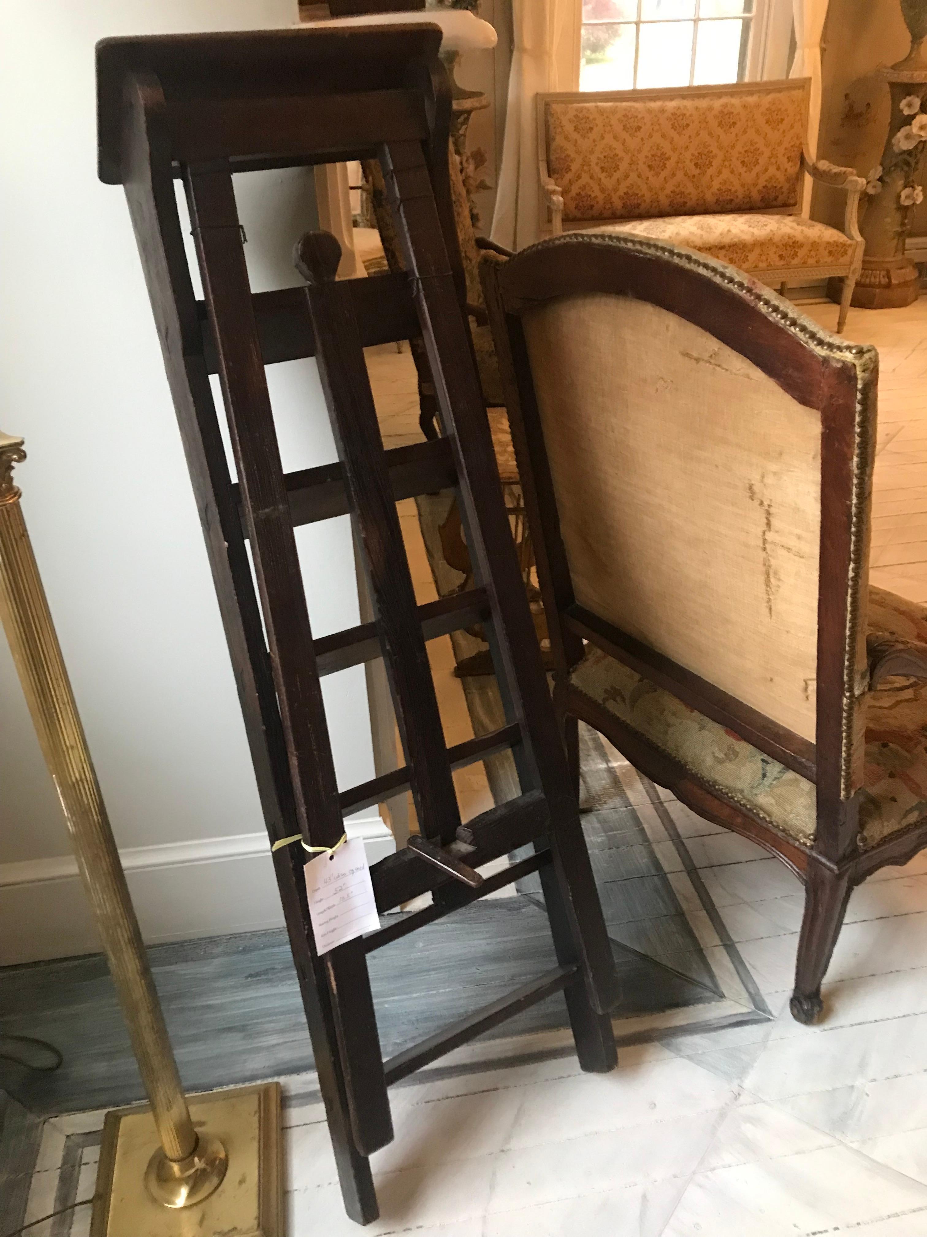 Walnut and Chestnut Library Step Ladder 3