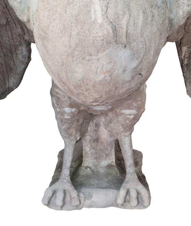 Very Large Cement Eagle Garden Ornament For Sale at 1stDibs