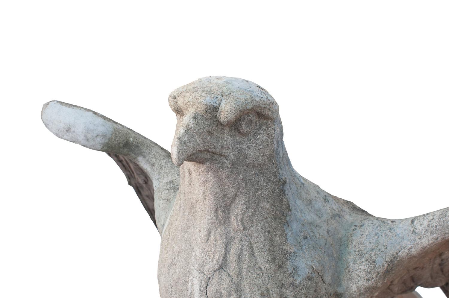 Very Large Cement Eagle Garden Ornament For Sale at 1stdibs