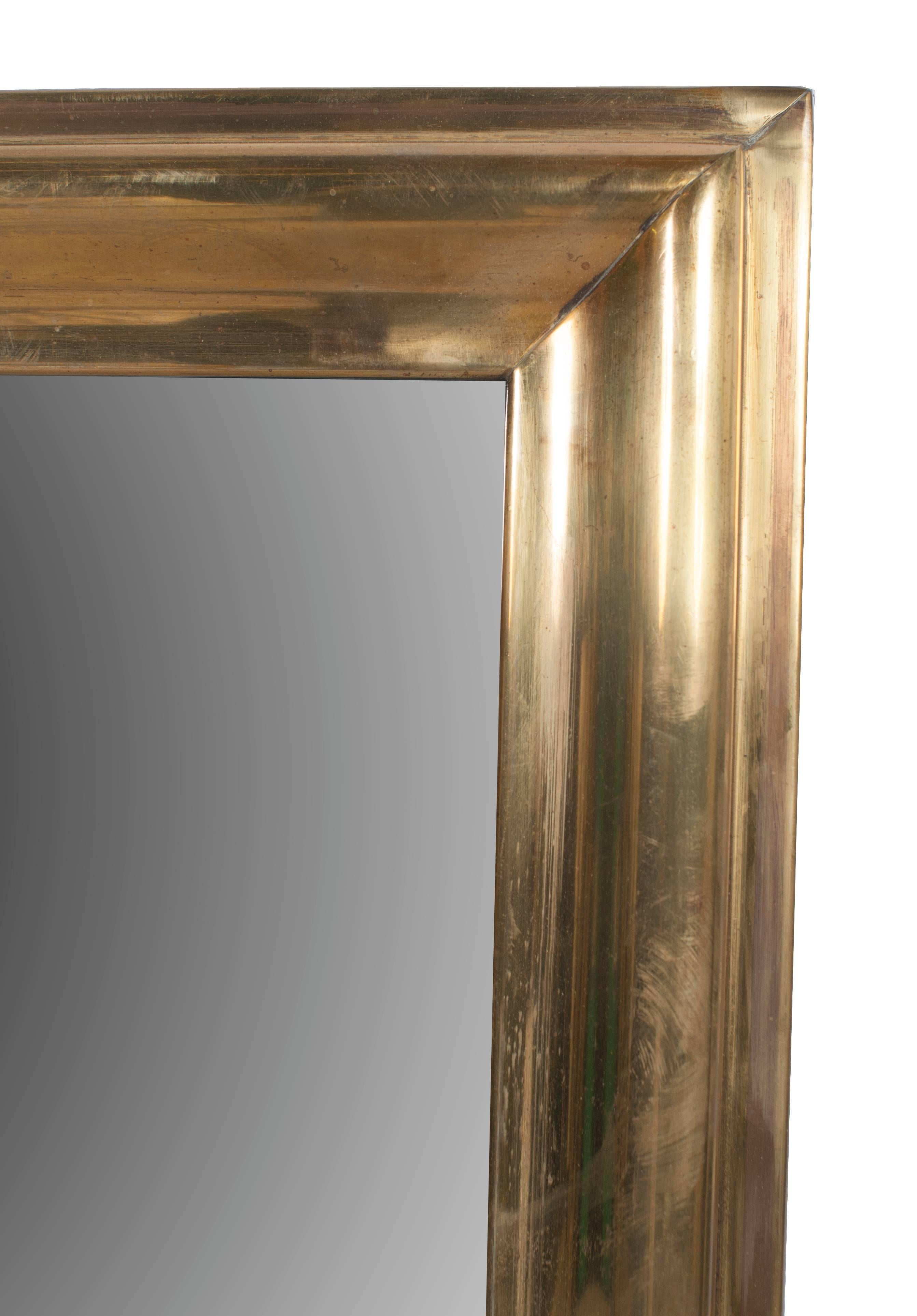 Brass bistro mirror.