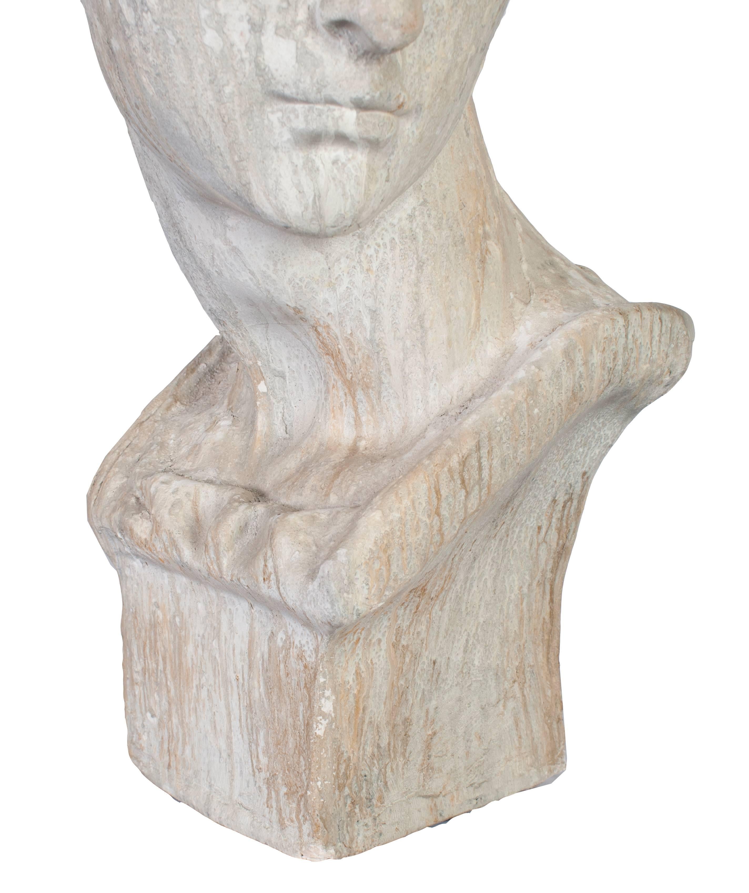 French Resin Head of a Man