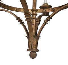 Lustre Napoléon III à deux étages doré