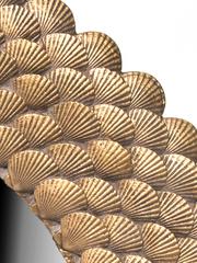 Pair of Gilt Shell Mirrors