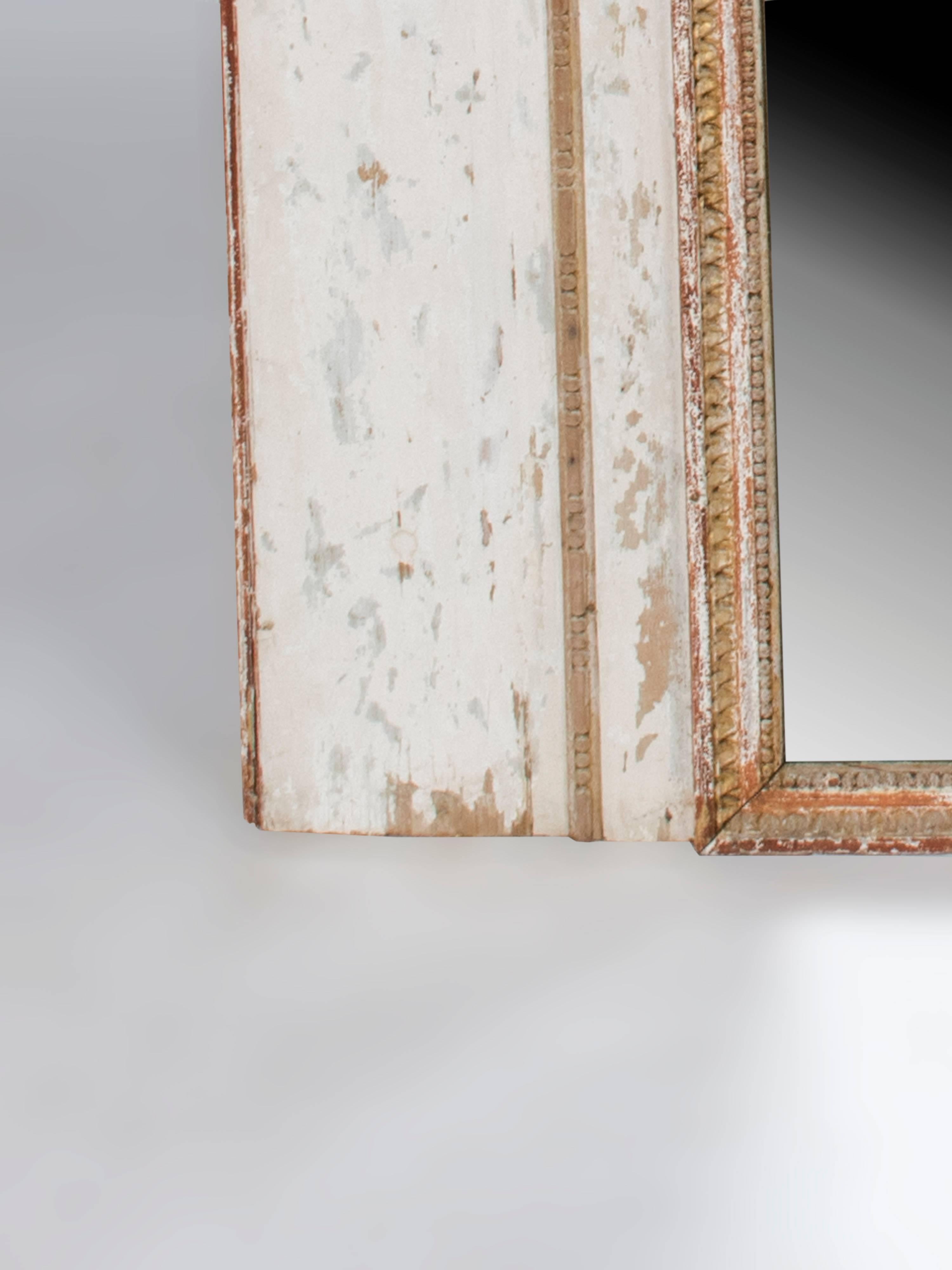 Hand-Painted Gilt Louis XVI Trumeau Mirror 1