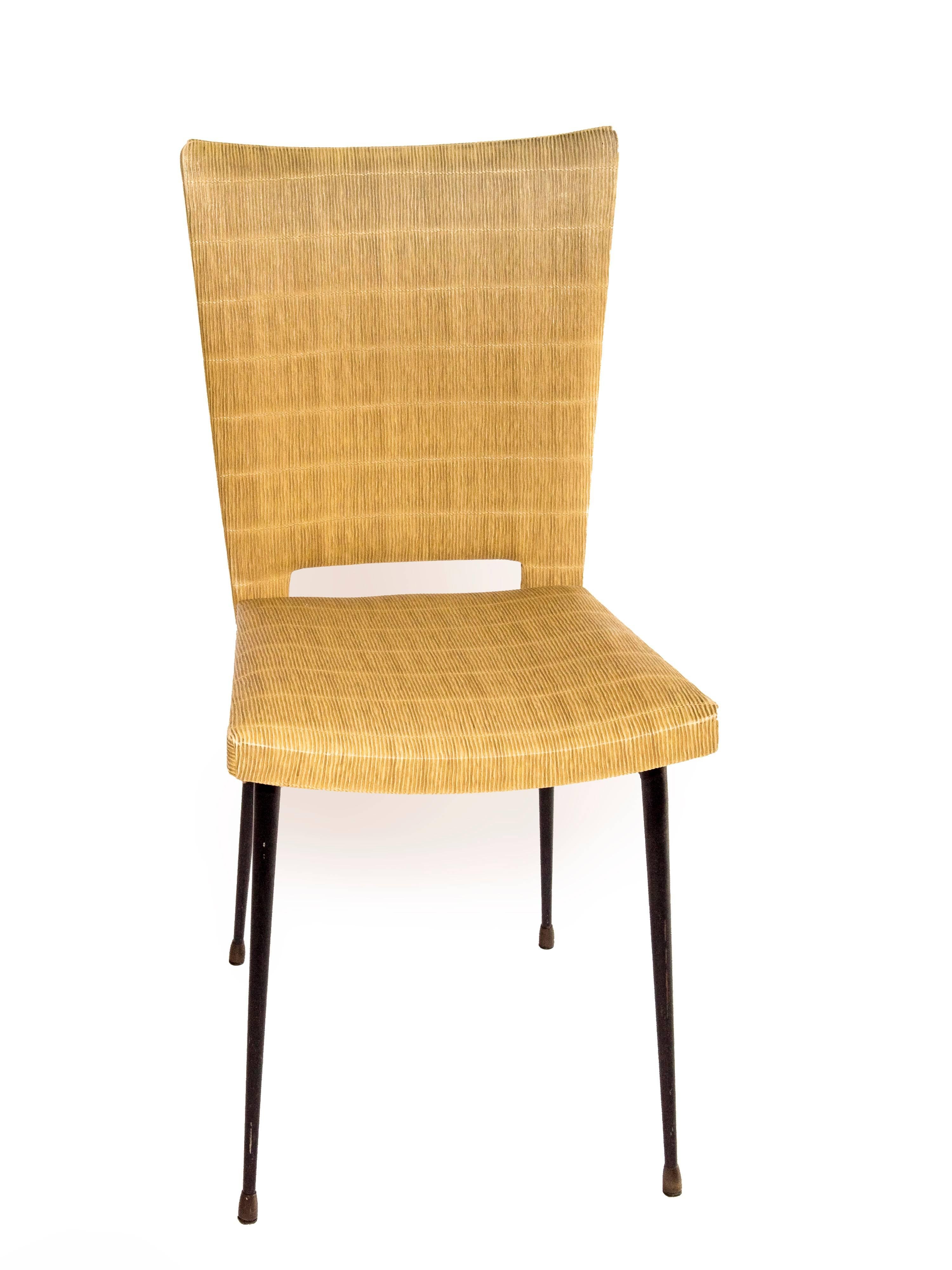 French Set of Six Mid-Century Dining Chairs.  For Sale