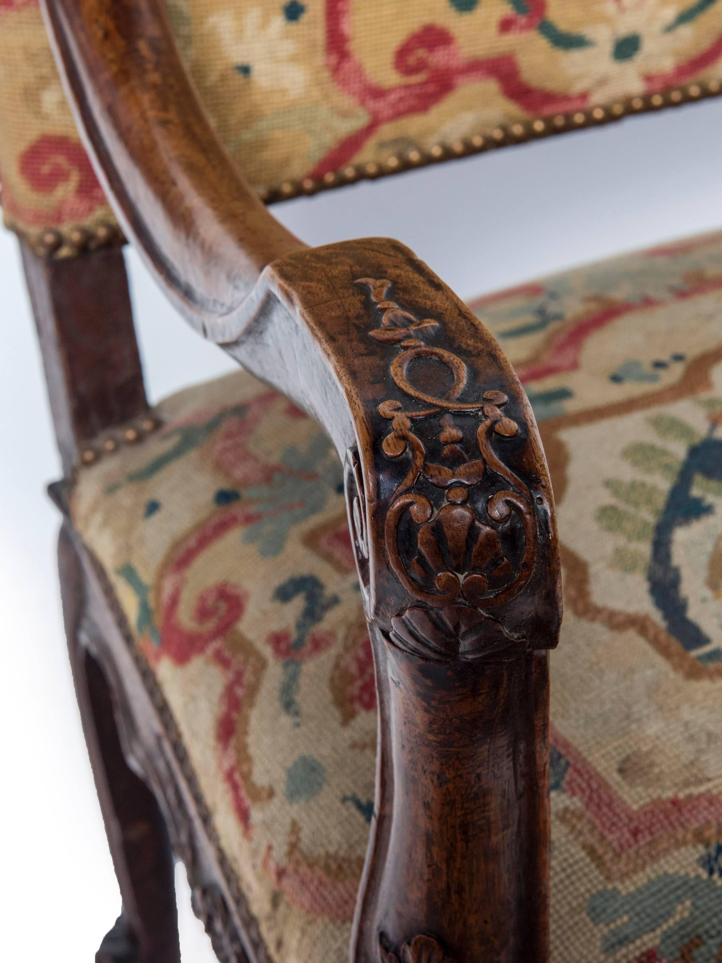 Fauteuil Regency con Tapicería Petit Point en Bueno estado para la venta en Washington, DC
