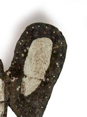 Schwarz lackierter Zement Schmetterlings-Gartenschmuck