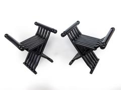 Pair of Italian Savonarola`S Benches