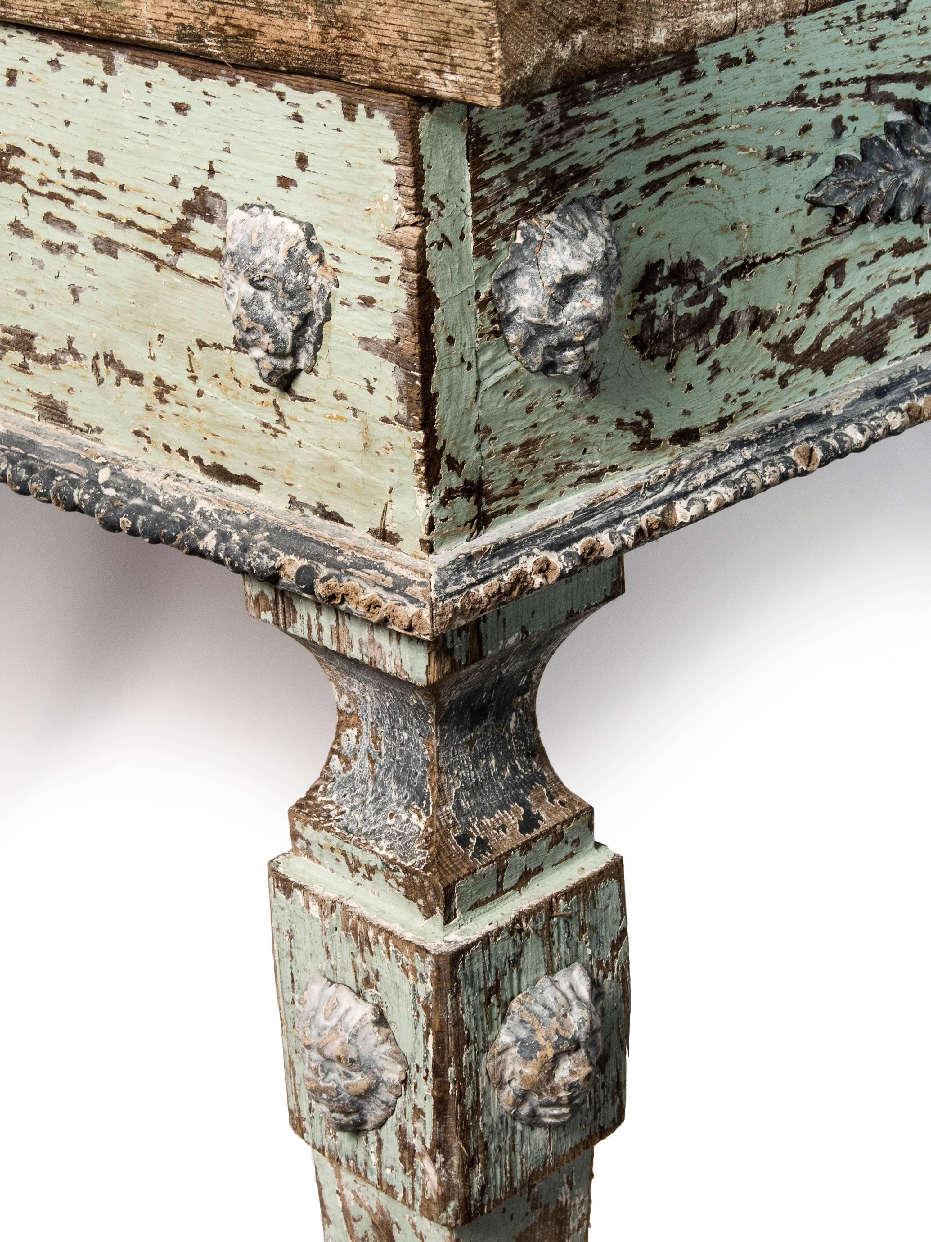 19th Century Pair of Hand-Painted Console Tables