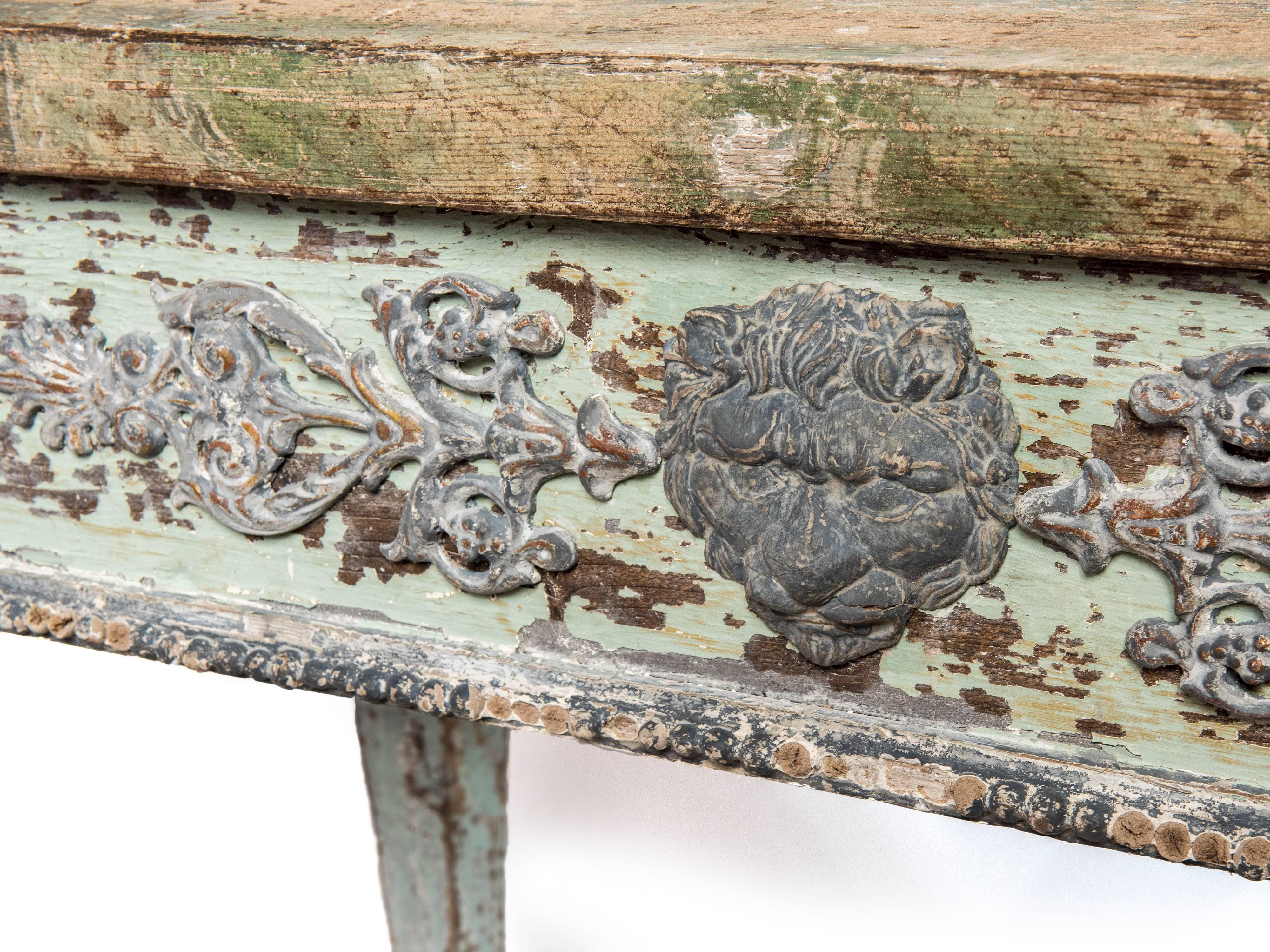 Wood Pair of Hand-Painted Console Tables