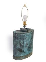 One Copper Naturally Oxidized Vessel Lamp