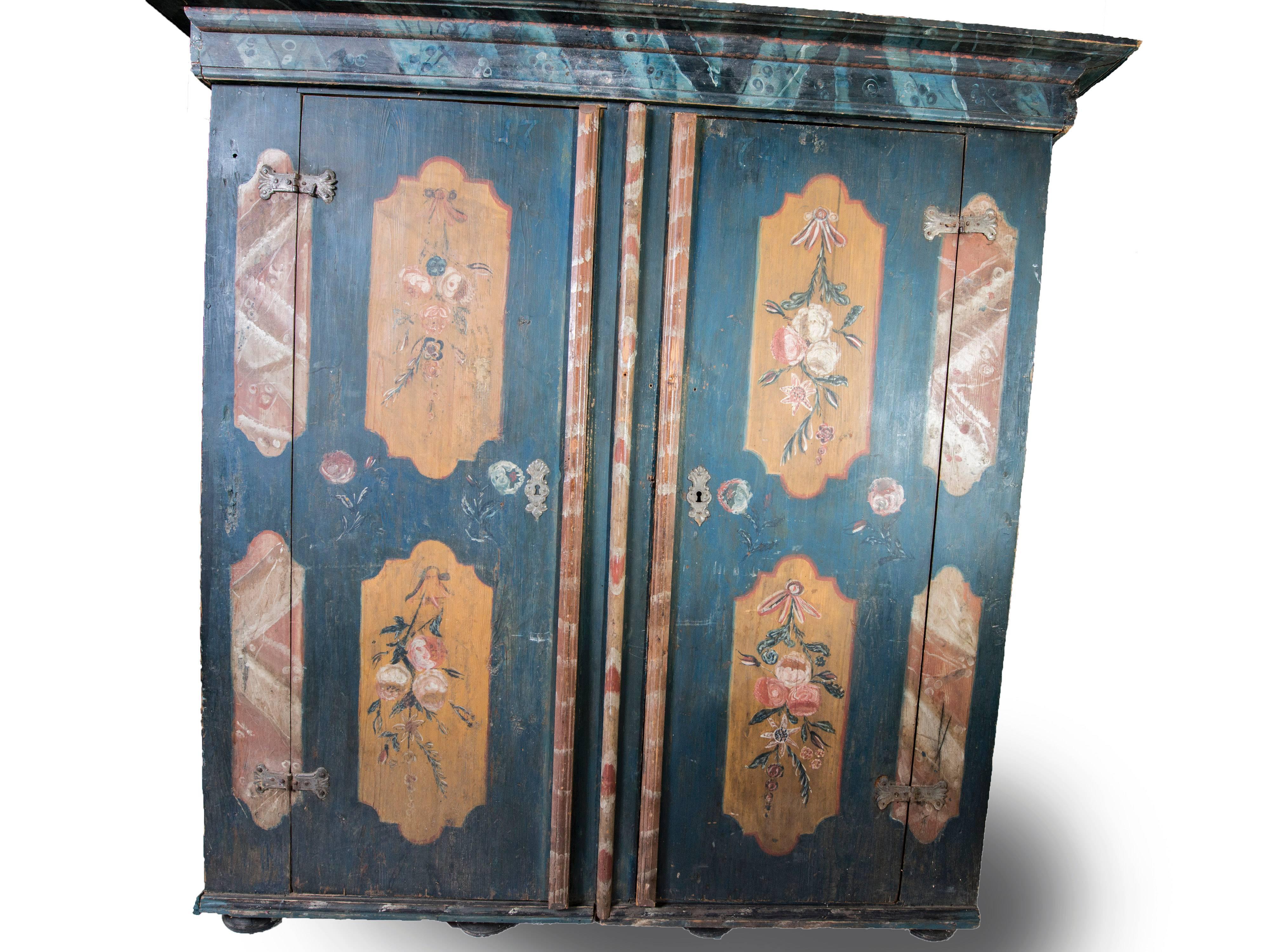 Painted Bohemian armoire.