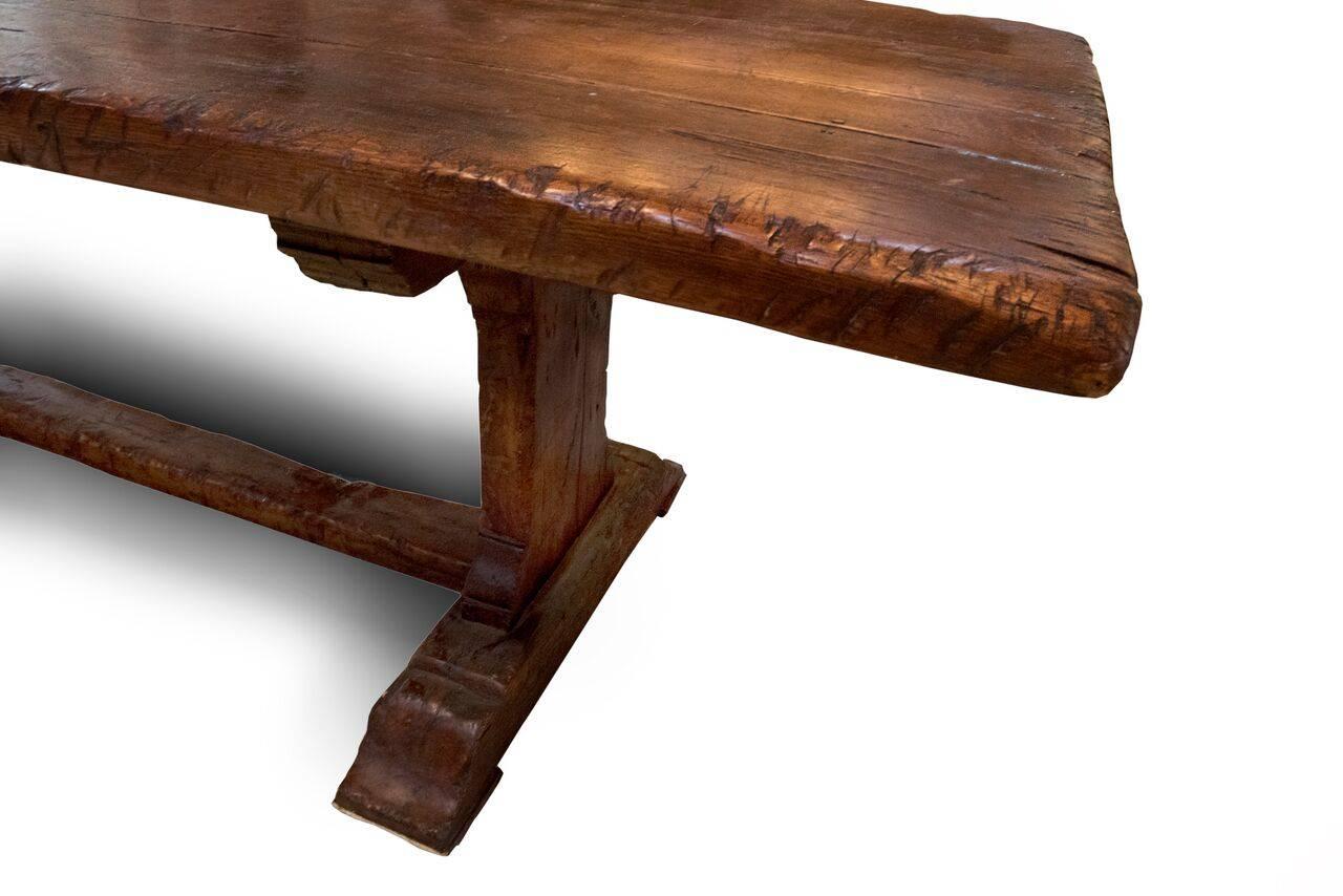 Rare and Early 19th Century Rough Oak Monastery Table 2