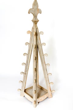 Two Pairs of Decorative Gothic Wooden Table Candleholders