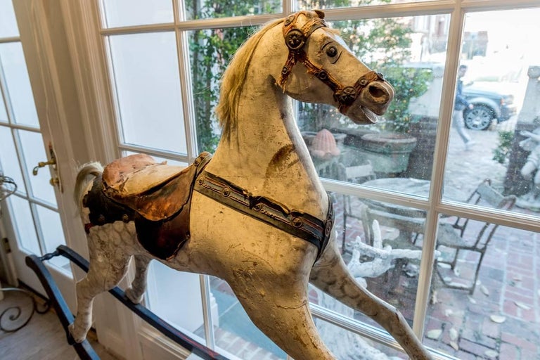 20th Century Painted Rocking Horse For Sale