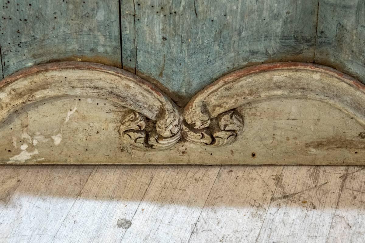Wood 18th Century Painted Boiserie Panel For Sale